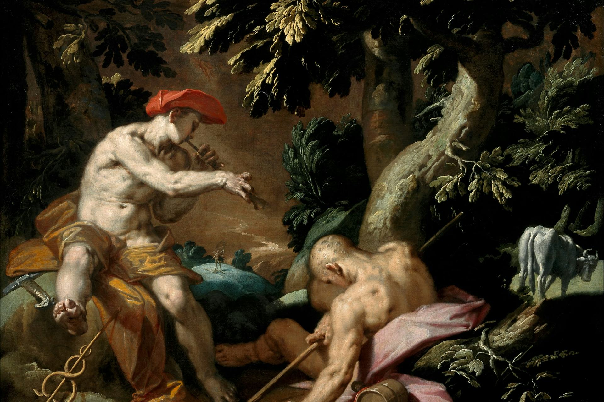 Mercury, Argus and Io by Abraham Bloemaert (ca. 1592)