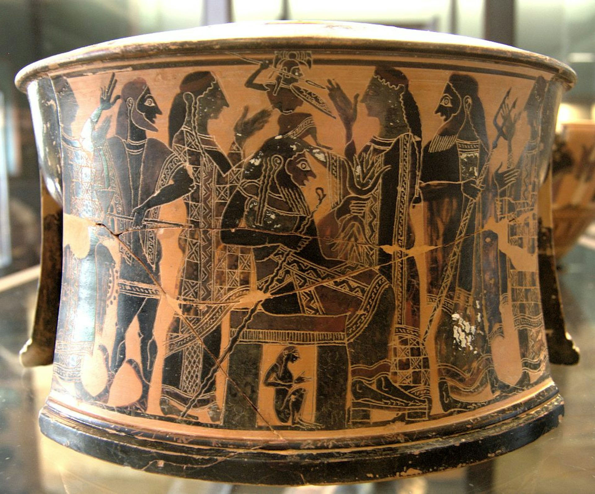 Vase painting of the birth of Athena