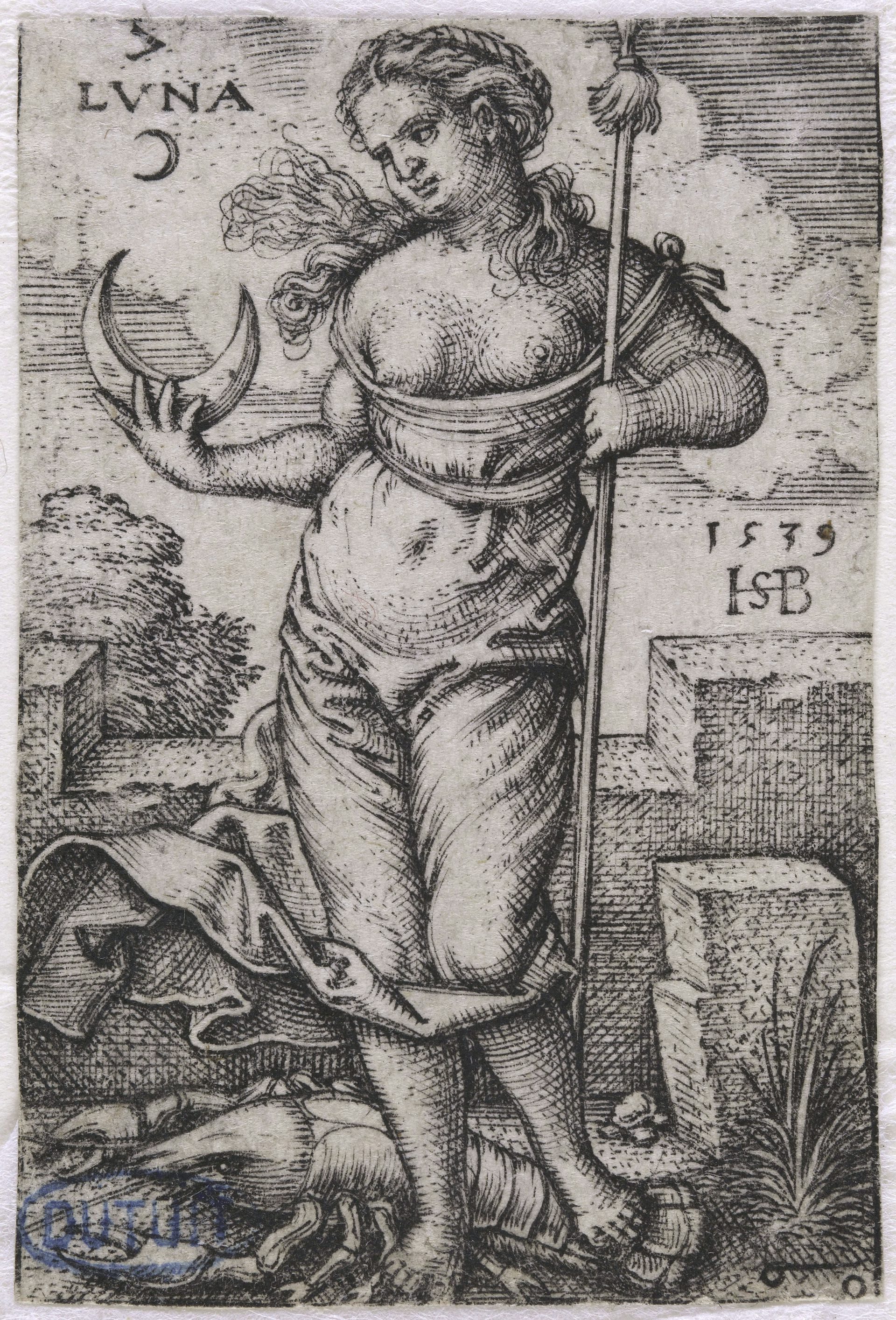Luna print by Hans Sebald Beham -1539