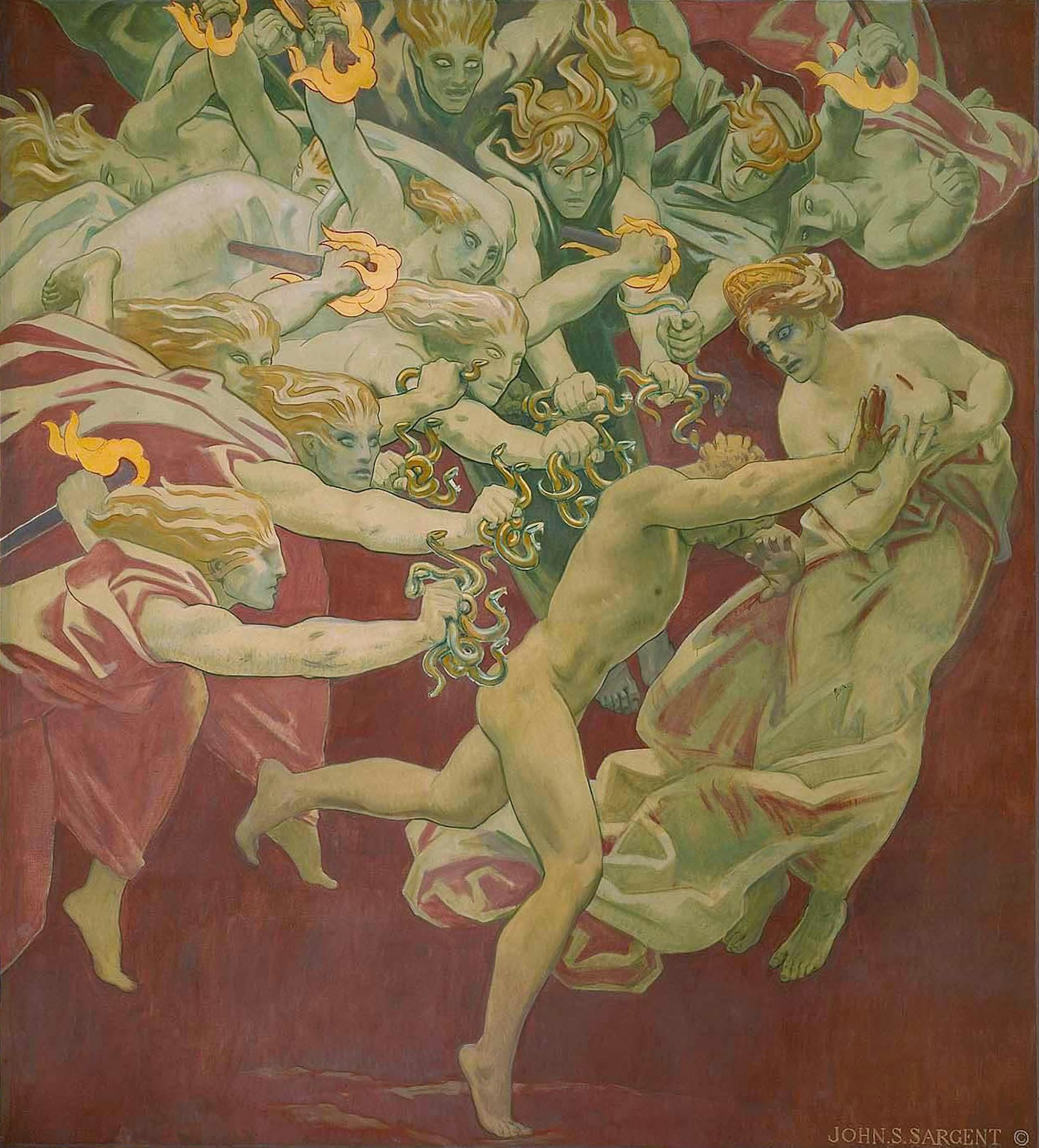 Orestes Pursued by the Furies by John Singer Sargent (1921)