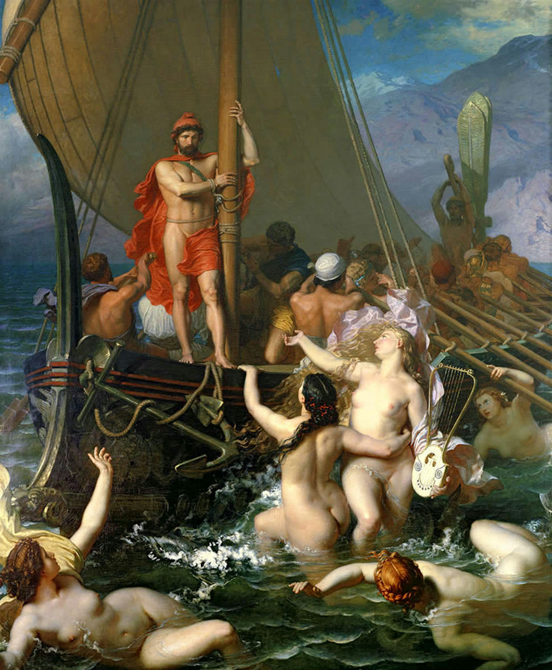 Ulysses and the Sirens by Léon Belly, 1867