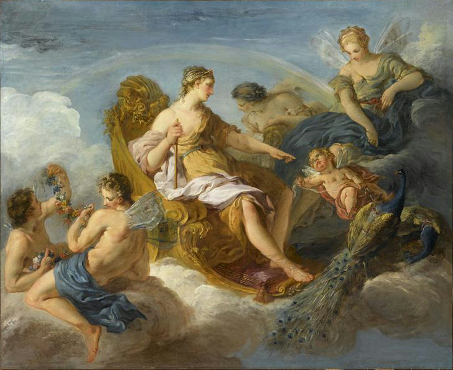 Juno, Iris, and Flora by François Lemoyne