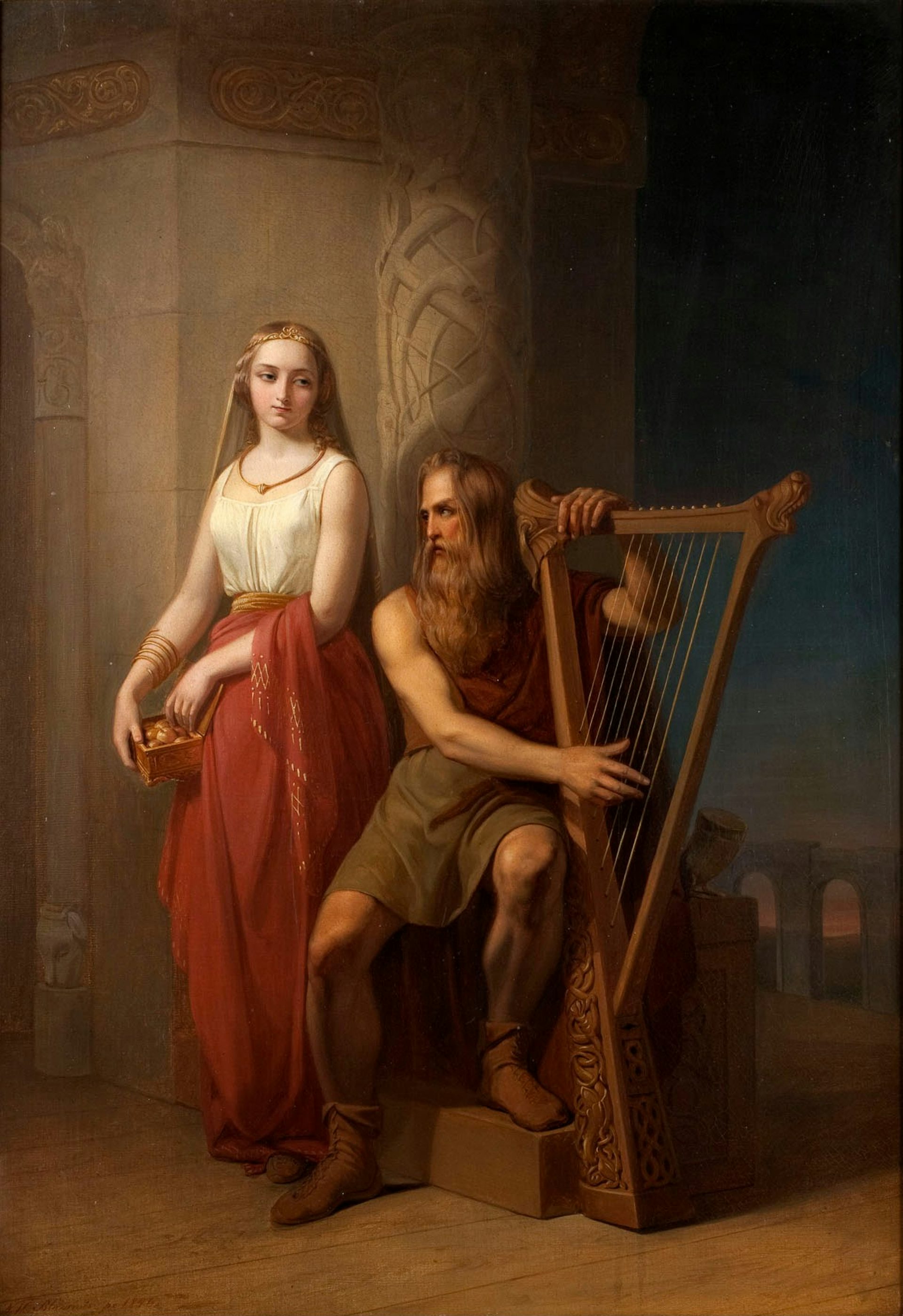  Idun and Brage by Nils Jakob Blommér (1846)
