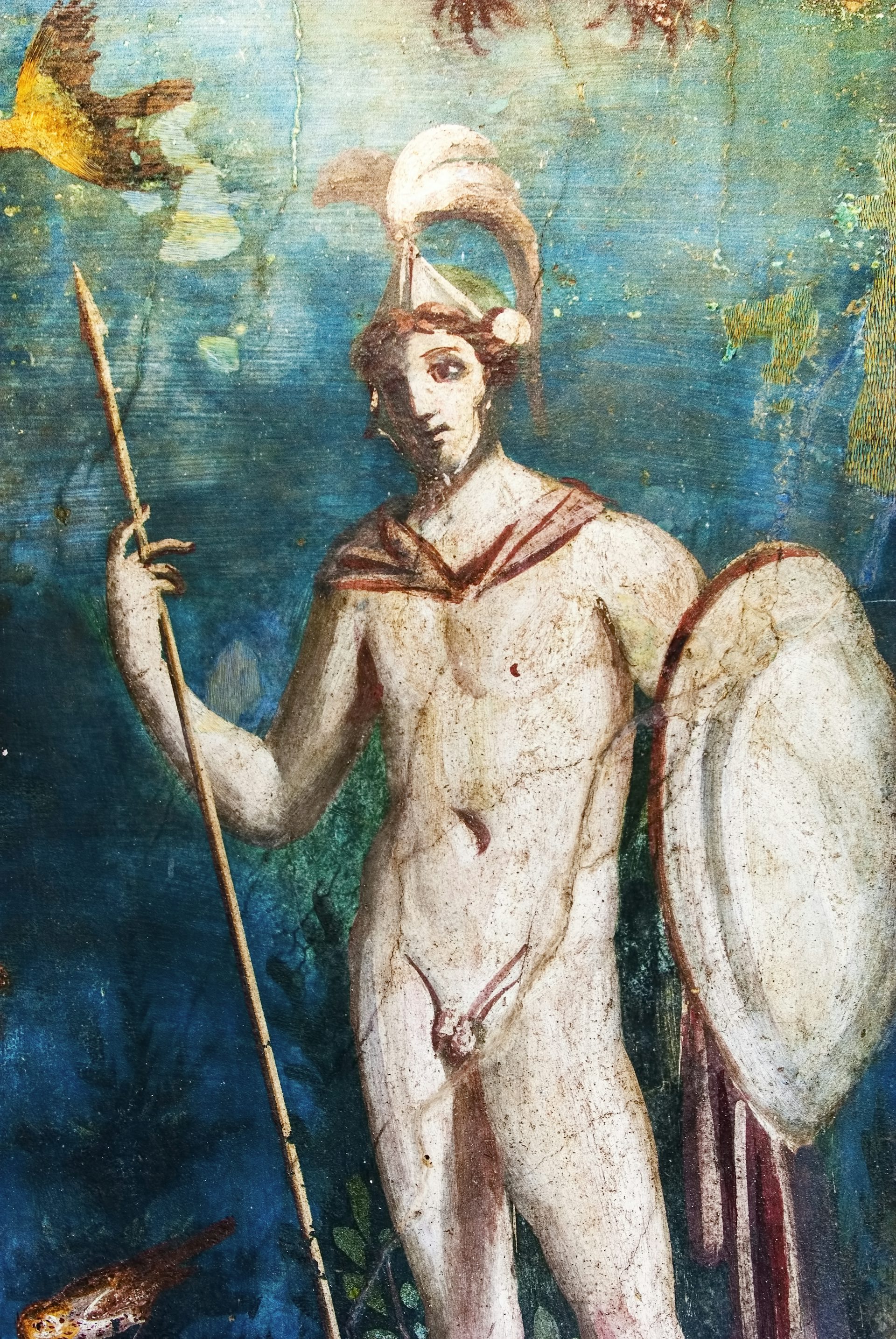 Mars Youth Fresco Pompeii