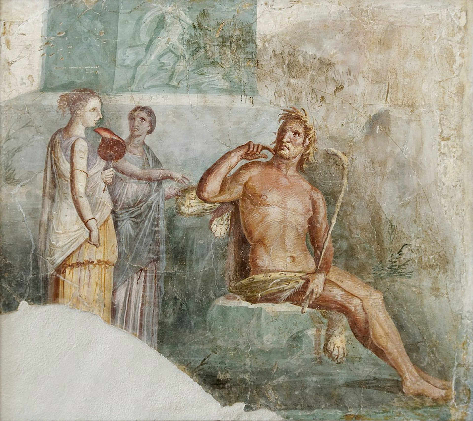 Fresco depicting the meeting of Polyphemus and Galatea