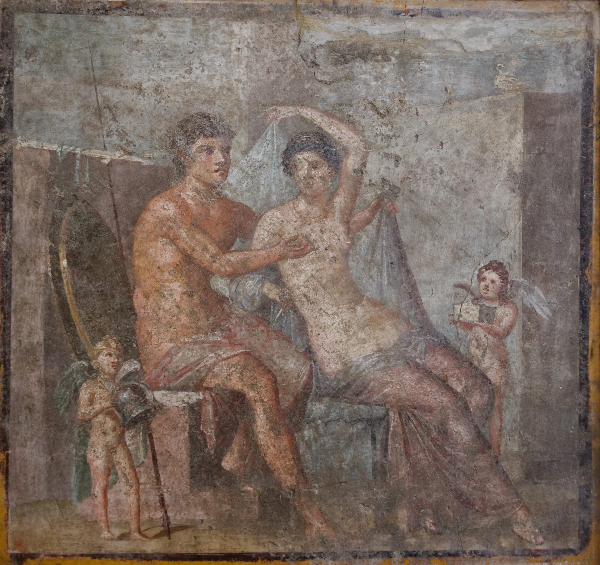 Ares and Aphrodite fresco at Pompeii