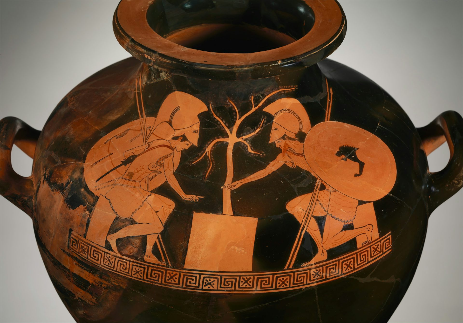 Vase painting of Ajax and Achilles playing