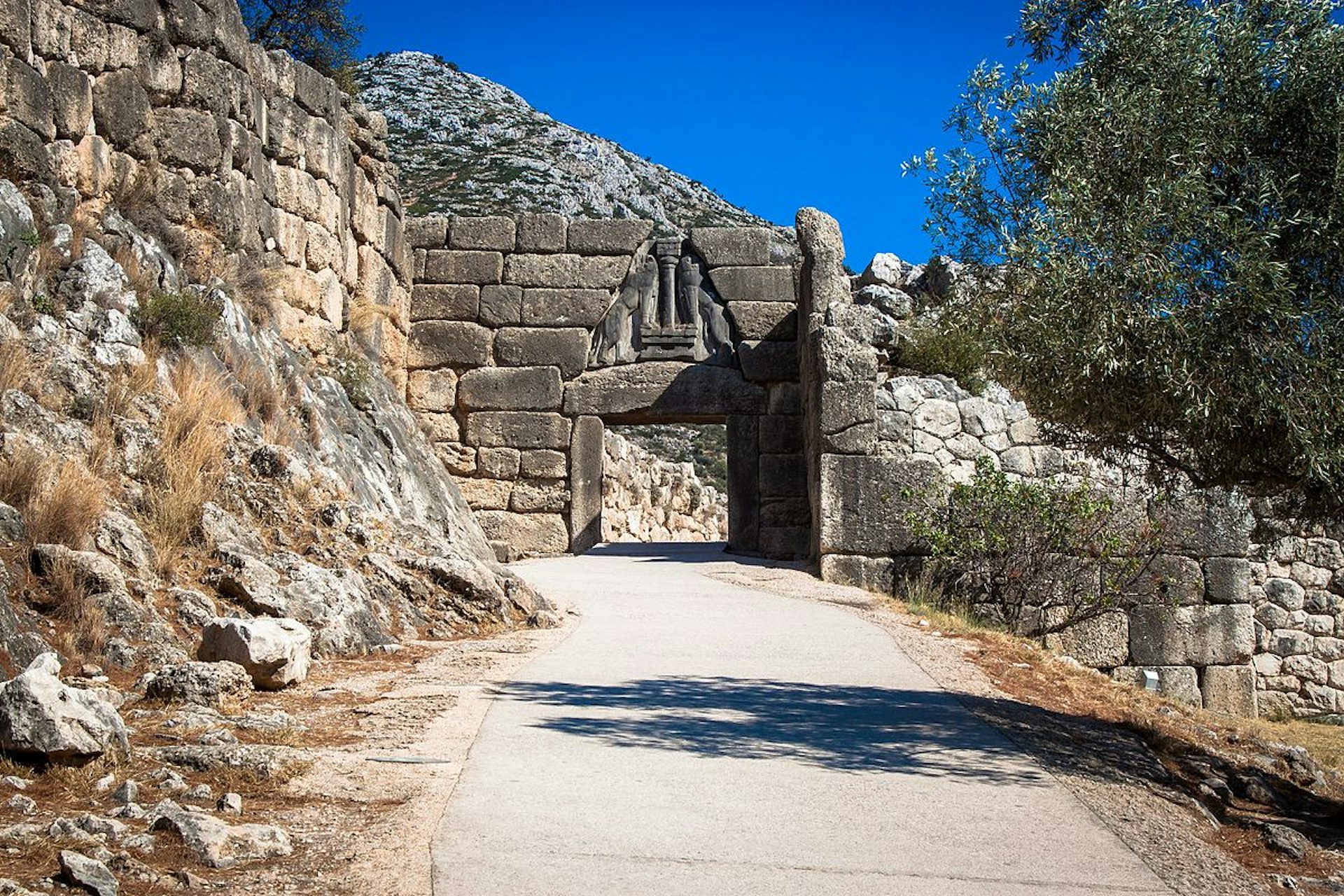 Path upto the Lion Gate, Mycenae