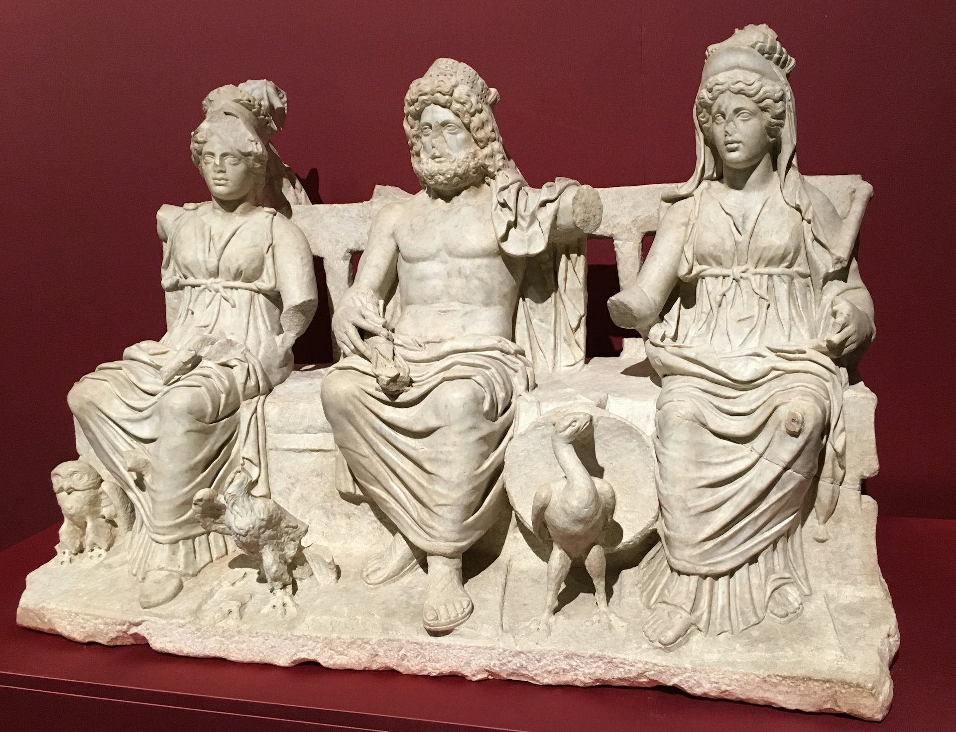 Capitoline Triad Marble Sculpture Rodolfo Lanciani Archeological Museum