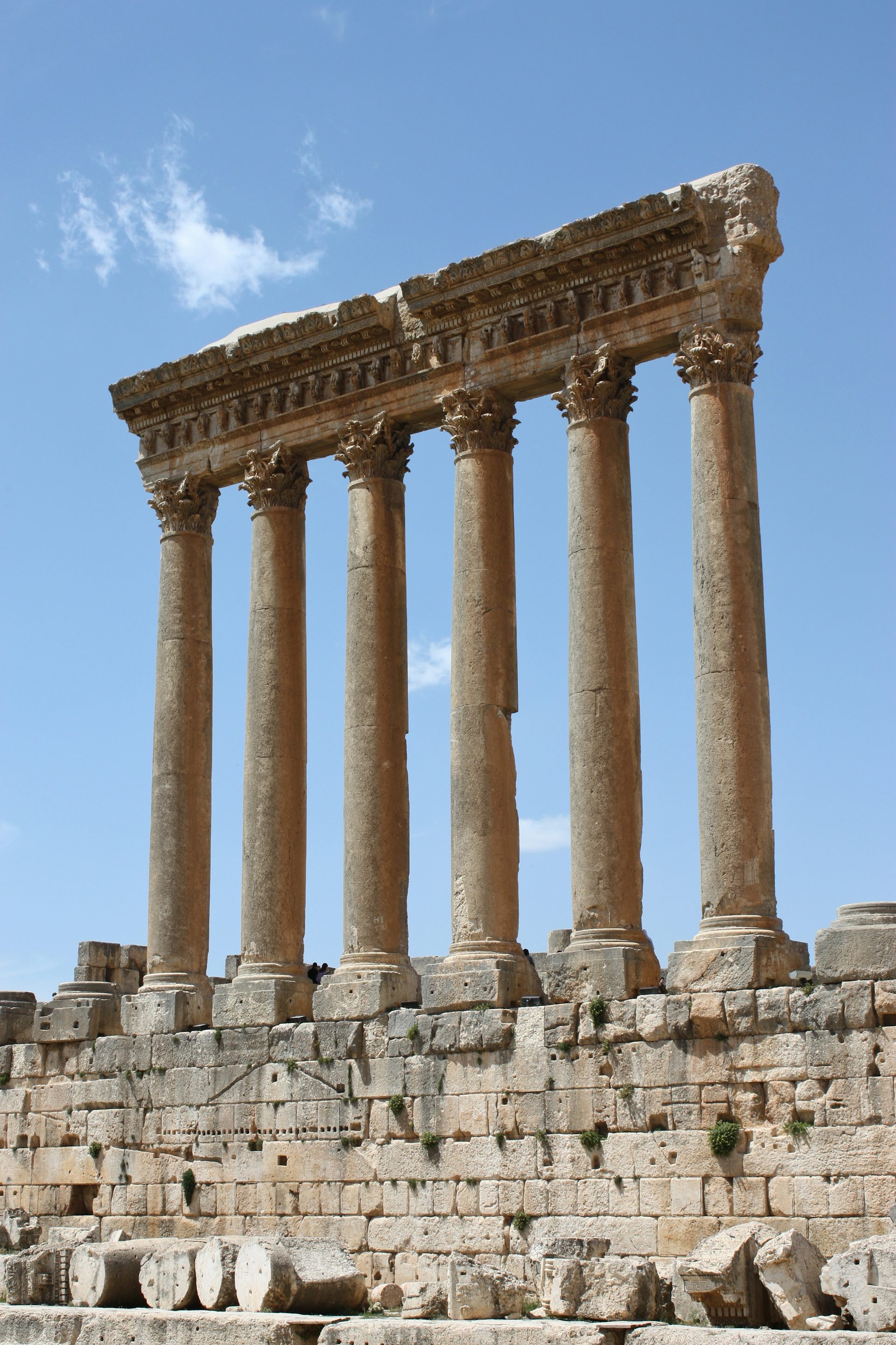 Remains of the colonnade of the Temple of Jupiter Heliopolitanus