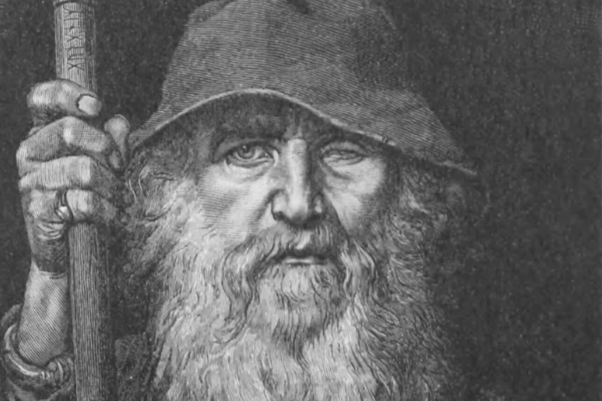 Oedin Odin Norse Mythology Odin, Water Color