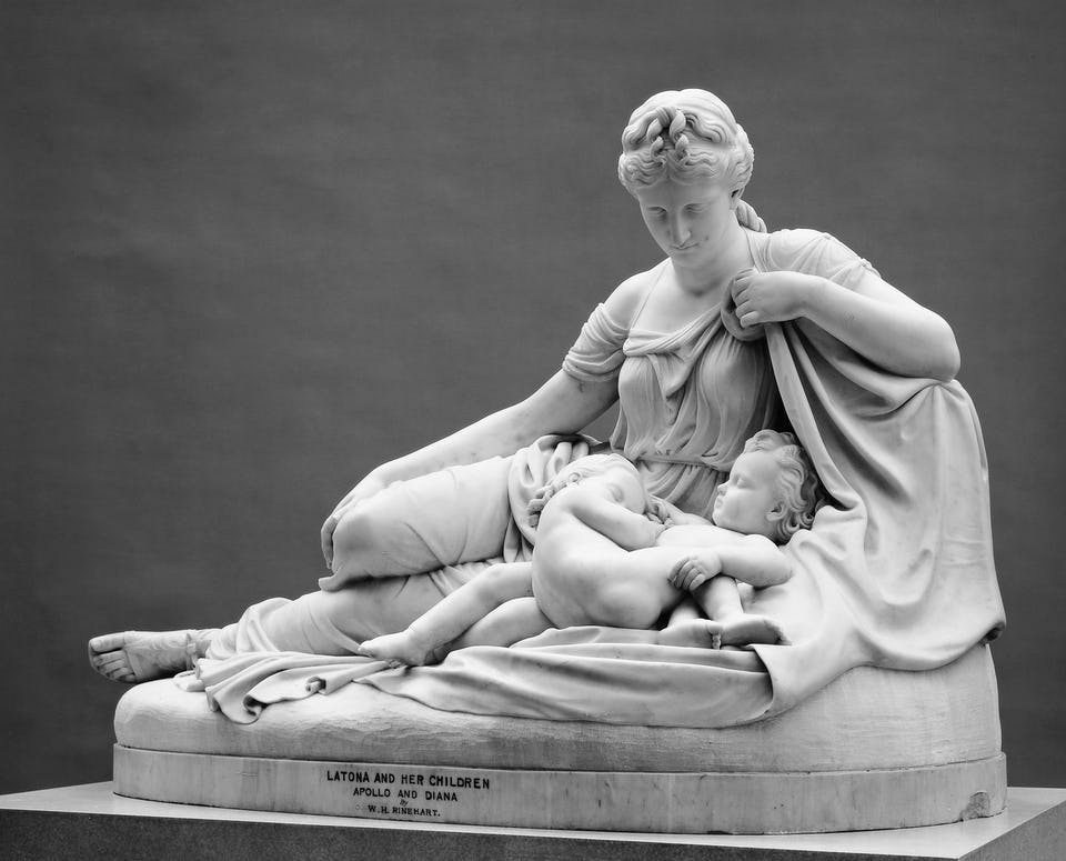 Latona and her children Apollo and Diana by William Henry Rinehart-Met Museum