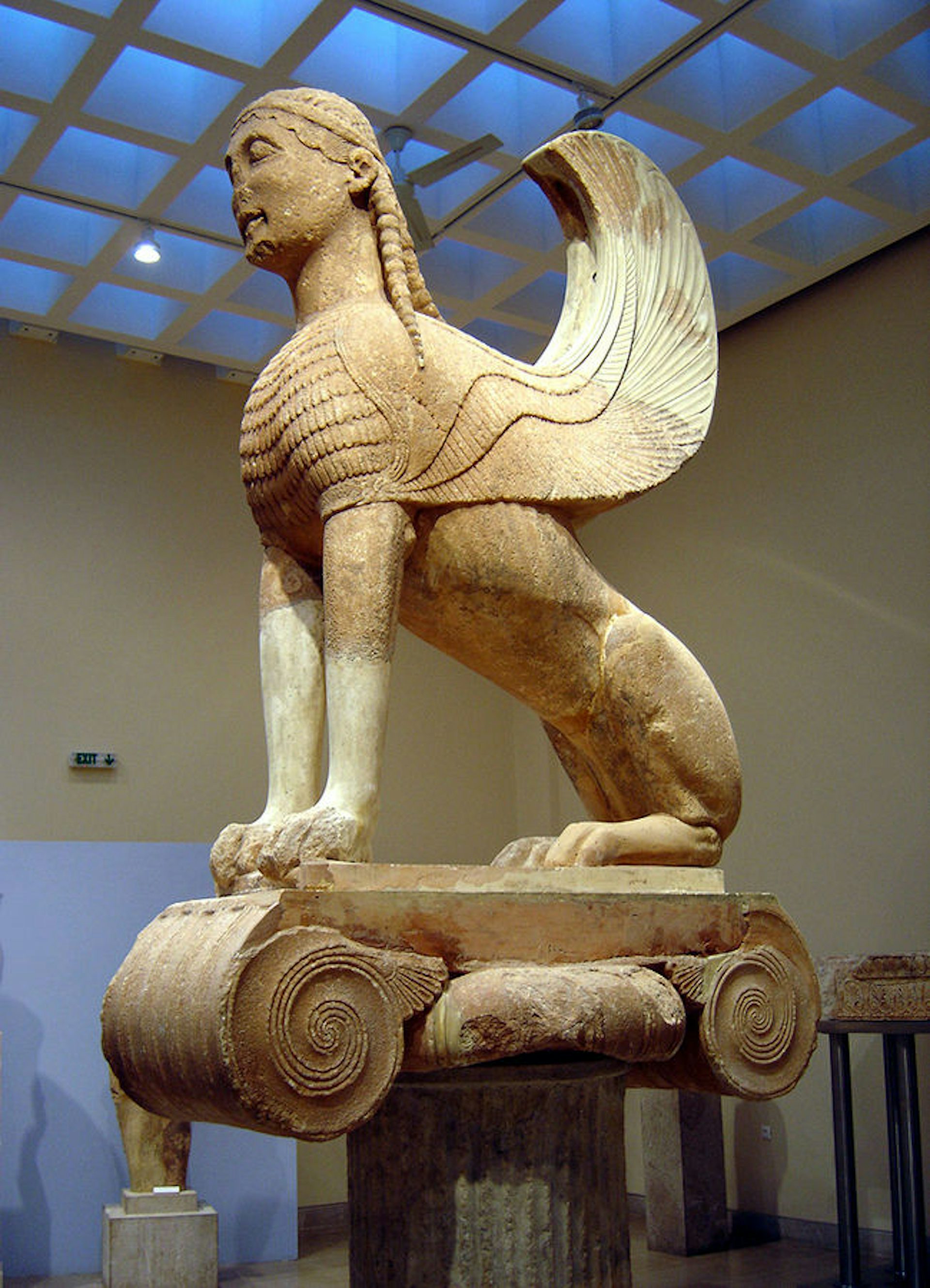 Sphinx of Naxos, Delphi Greece, circa 560 bce