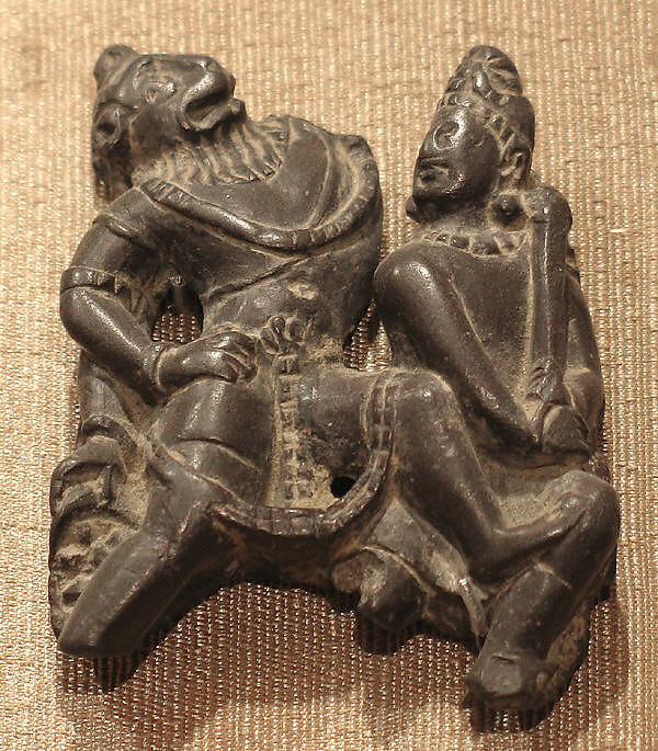 Stone image of Narasingha slaying Hiranyakashipu, ca. seventh century CE. 