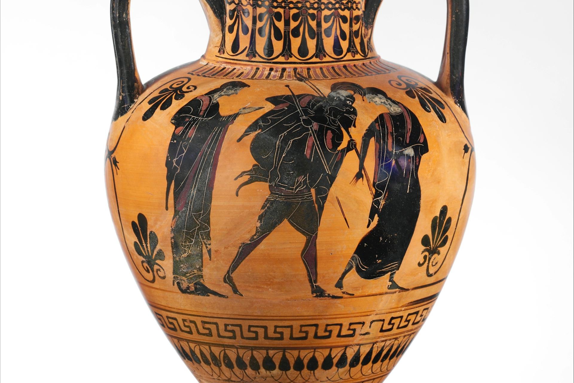 Vase painting of Aeneas carrying Anchises from Troy