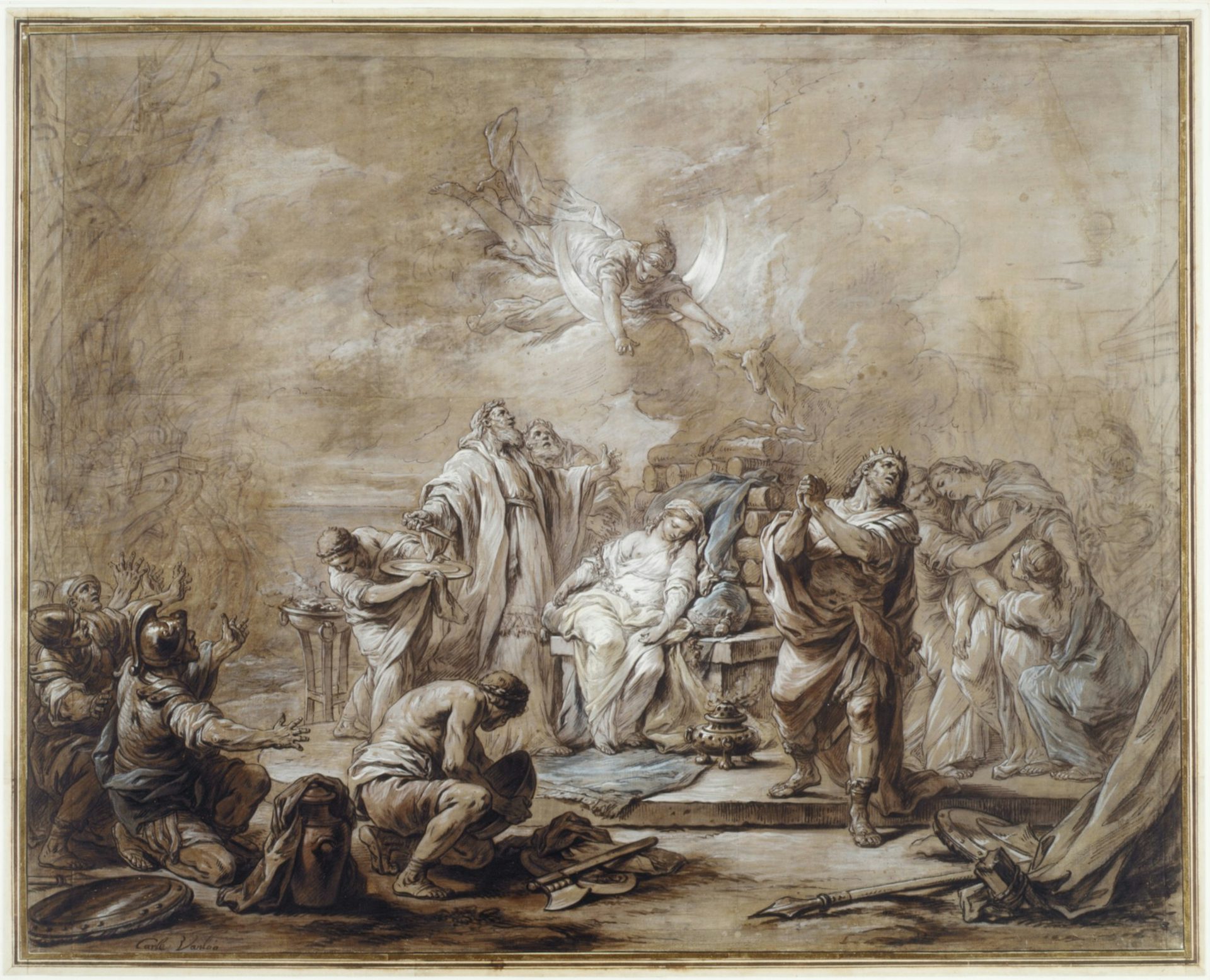 The Sacrifice of Iphigenia by Carle (Charles André) Vanloo