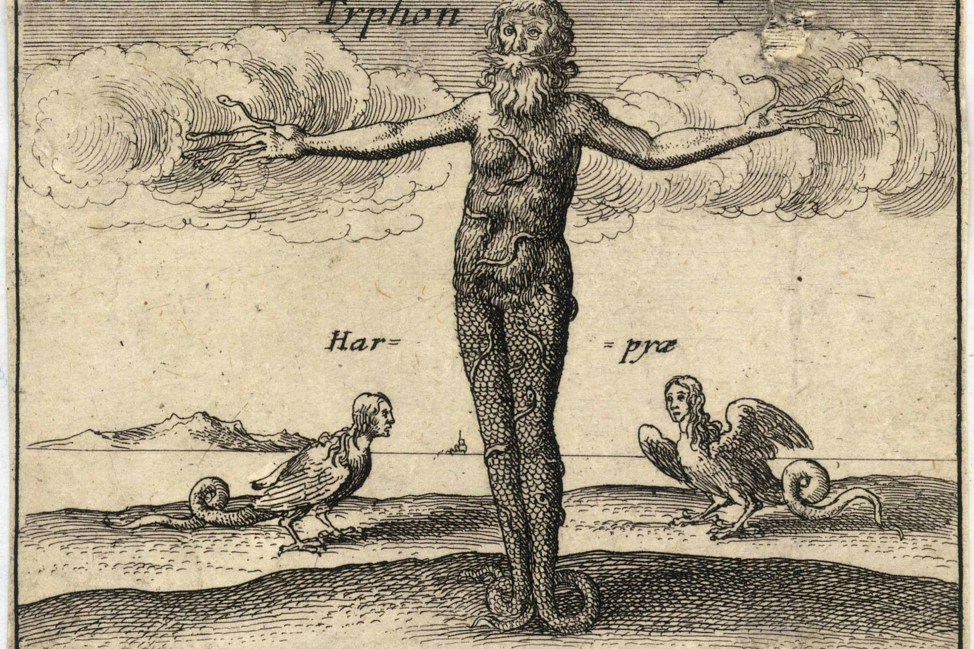 The Greek gods. Typhon. by Wenceslaus Hollar (n.d.)
