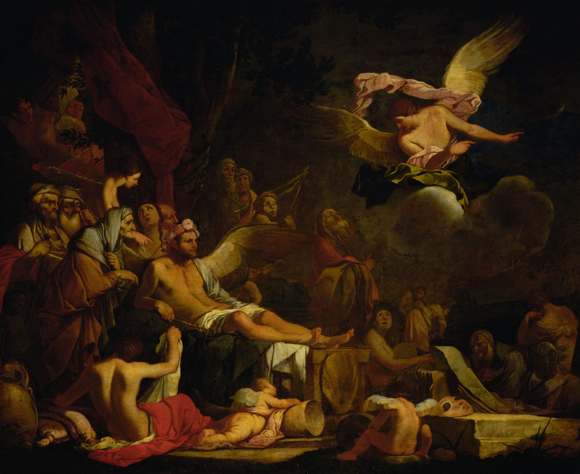 Iris as Ambassador in the Realm of Hypnos by Giulio Carpioni