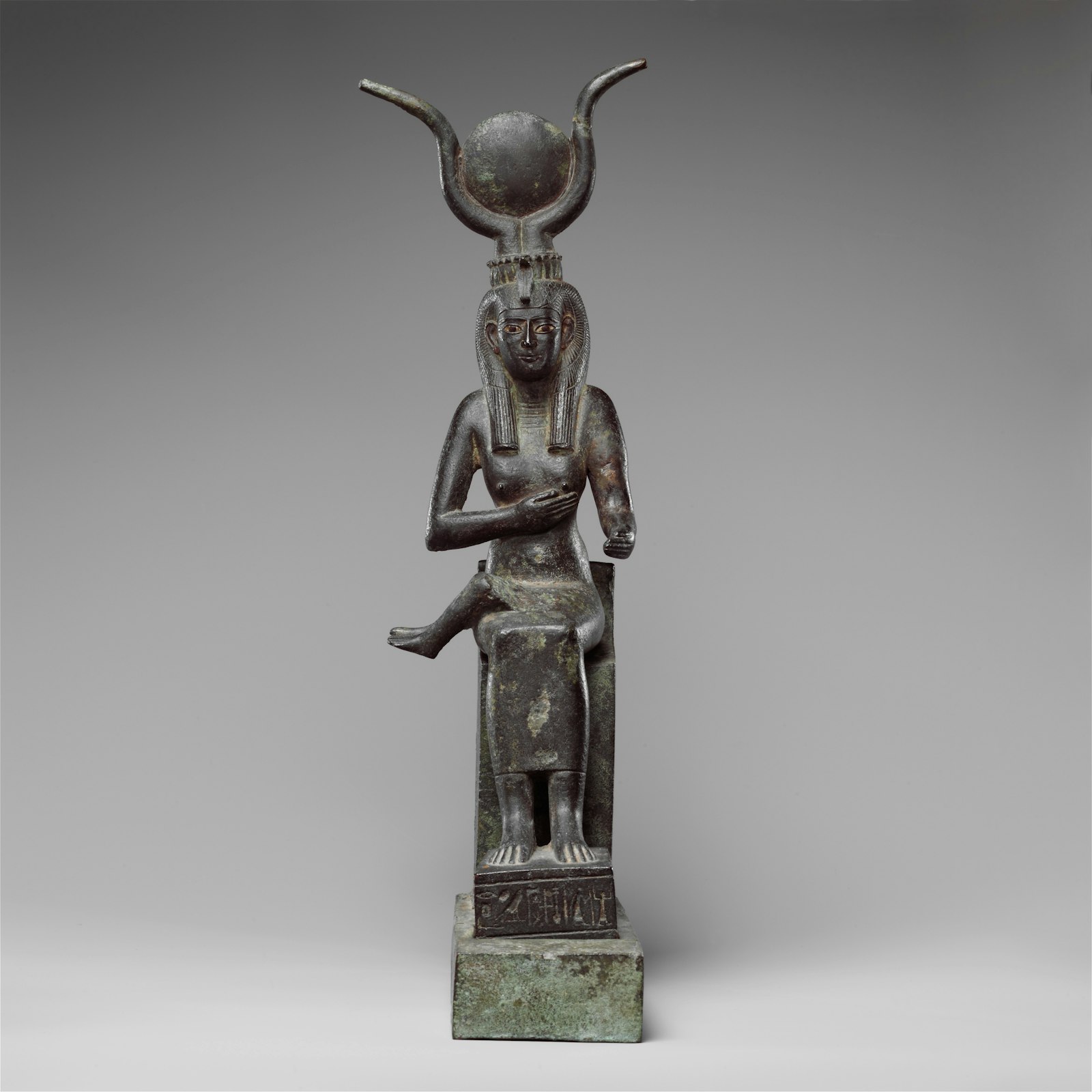statuette of Isis nursing a missing Horus