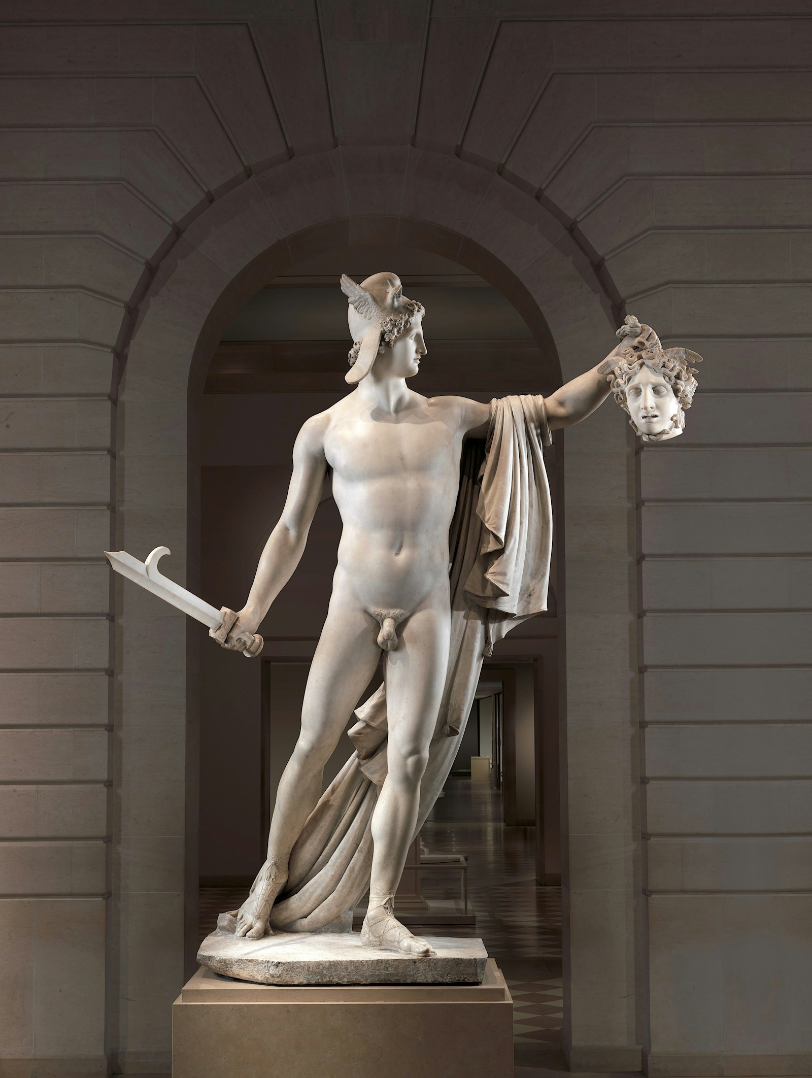Perseus with the head of Medusa marble statue by Antonio Canova, 1804-1806