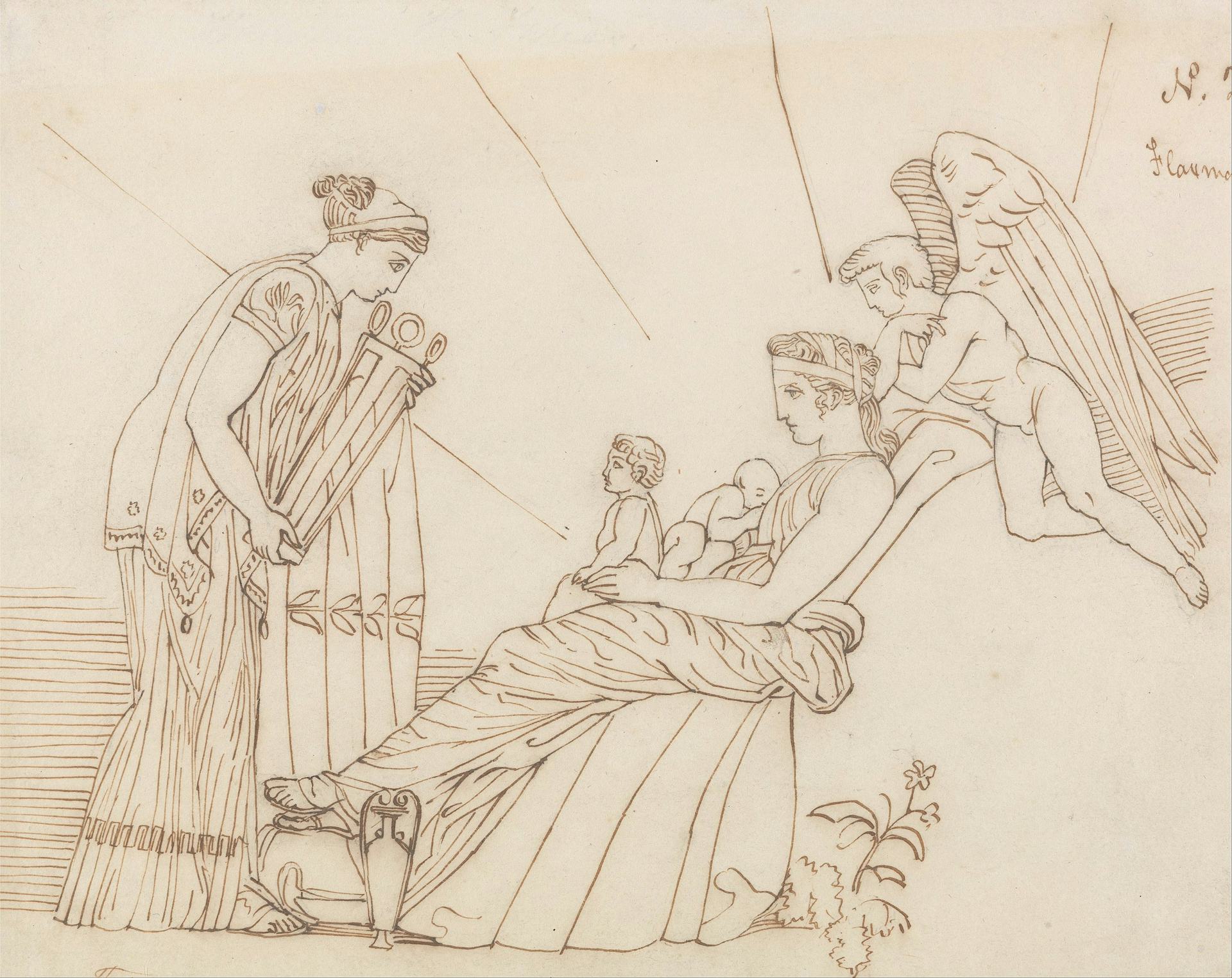 To Phoebus at His Birth, From Aeschylus, Furies by John Flaxman (n.d.)