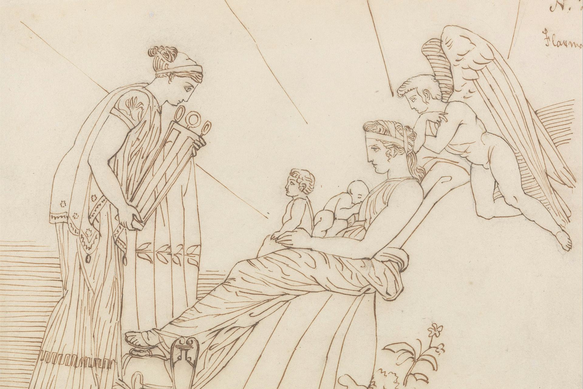 To Phoebus at His Birth, From Aeschylus, Furies by John Flaxman (n.d.)