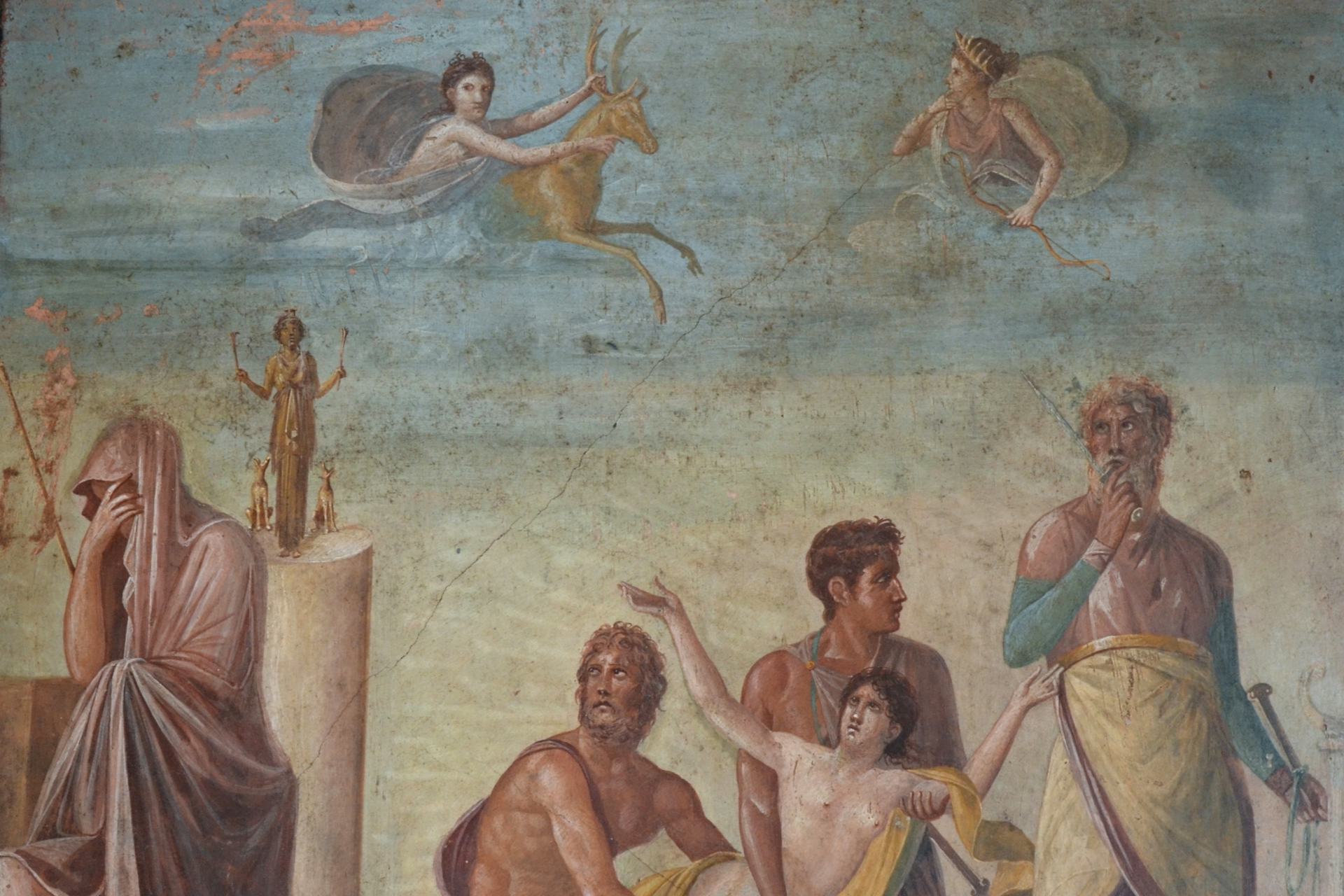 Fresco of the sacrifice of Iphigenia