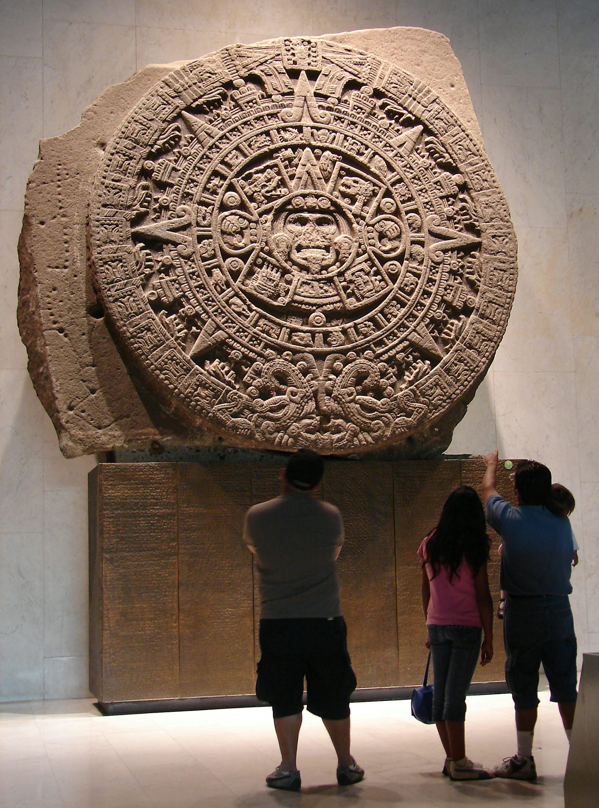 Aztec Stone of the Sun at National Anthropology Museum in Mexico City