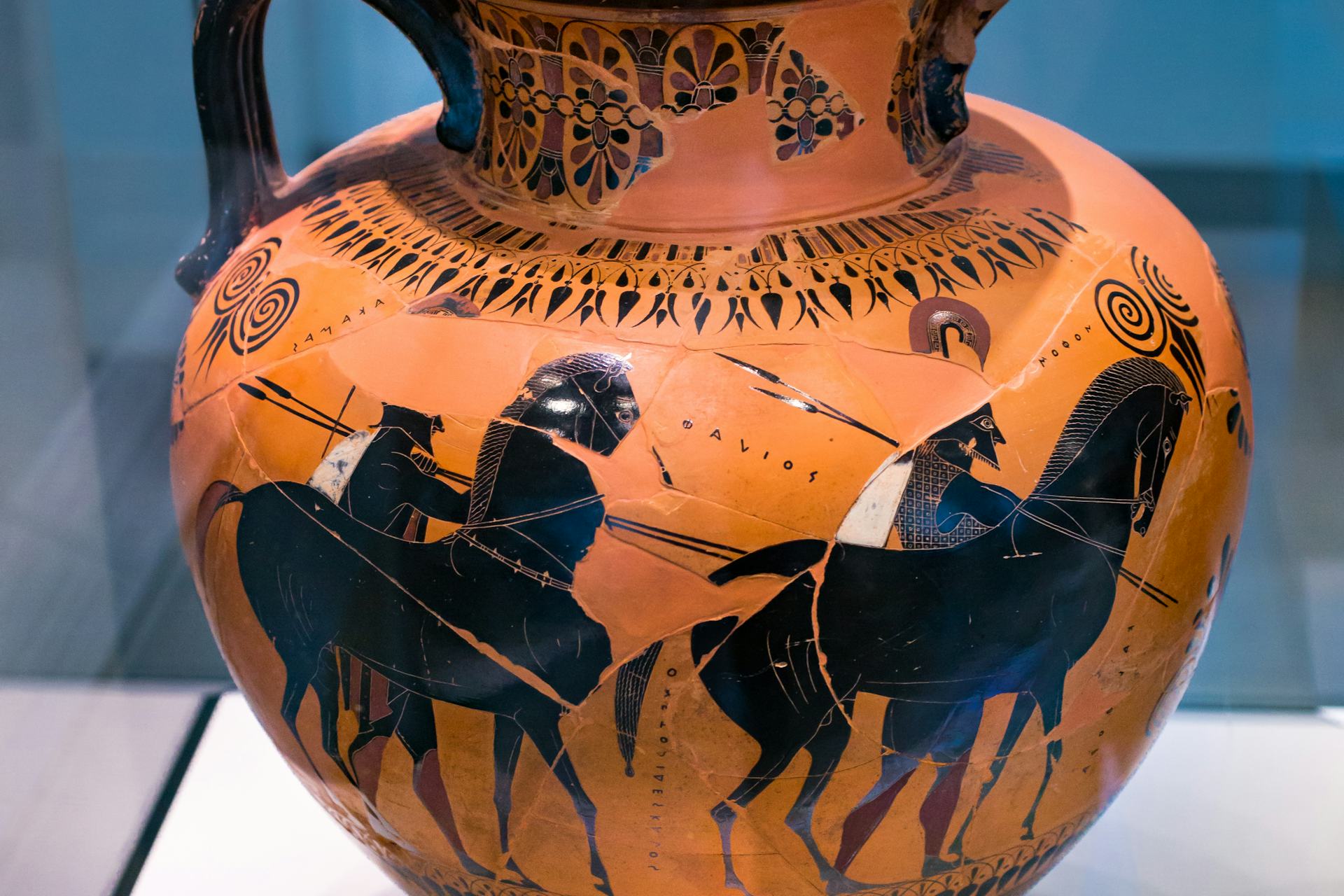 Vase painting of Acamas and Demophon by Exekias