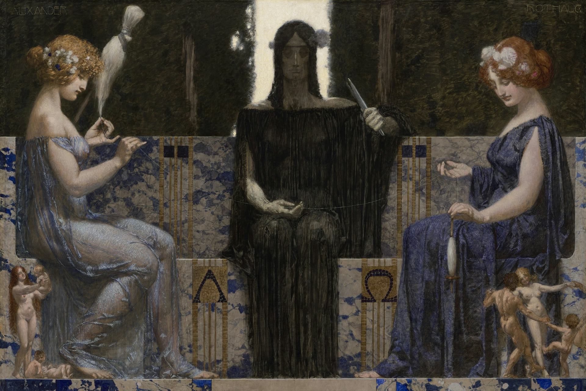 The Three Fates by Alexander Rothaug (ca. 1910)