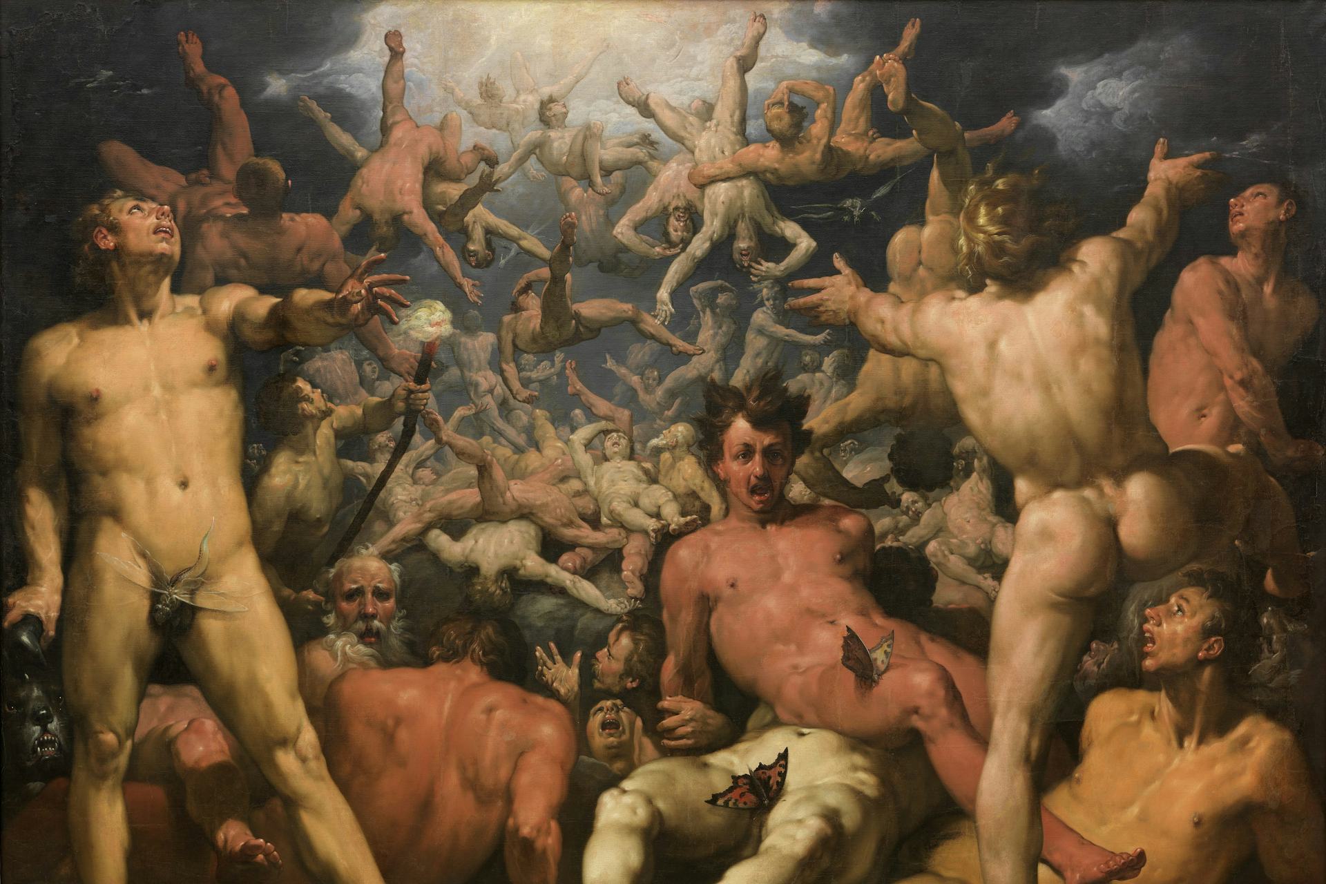 Fall of the Titans by Cornelis van Haarlem (ca. 1588)