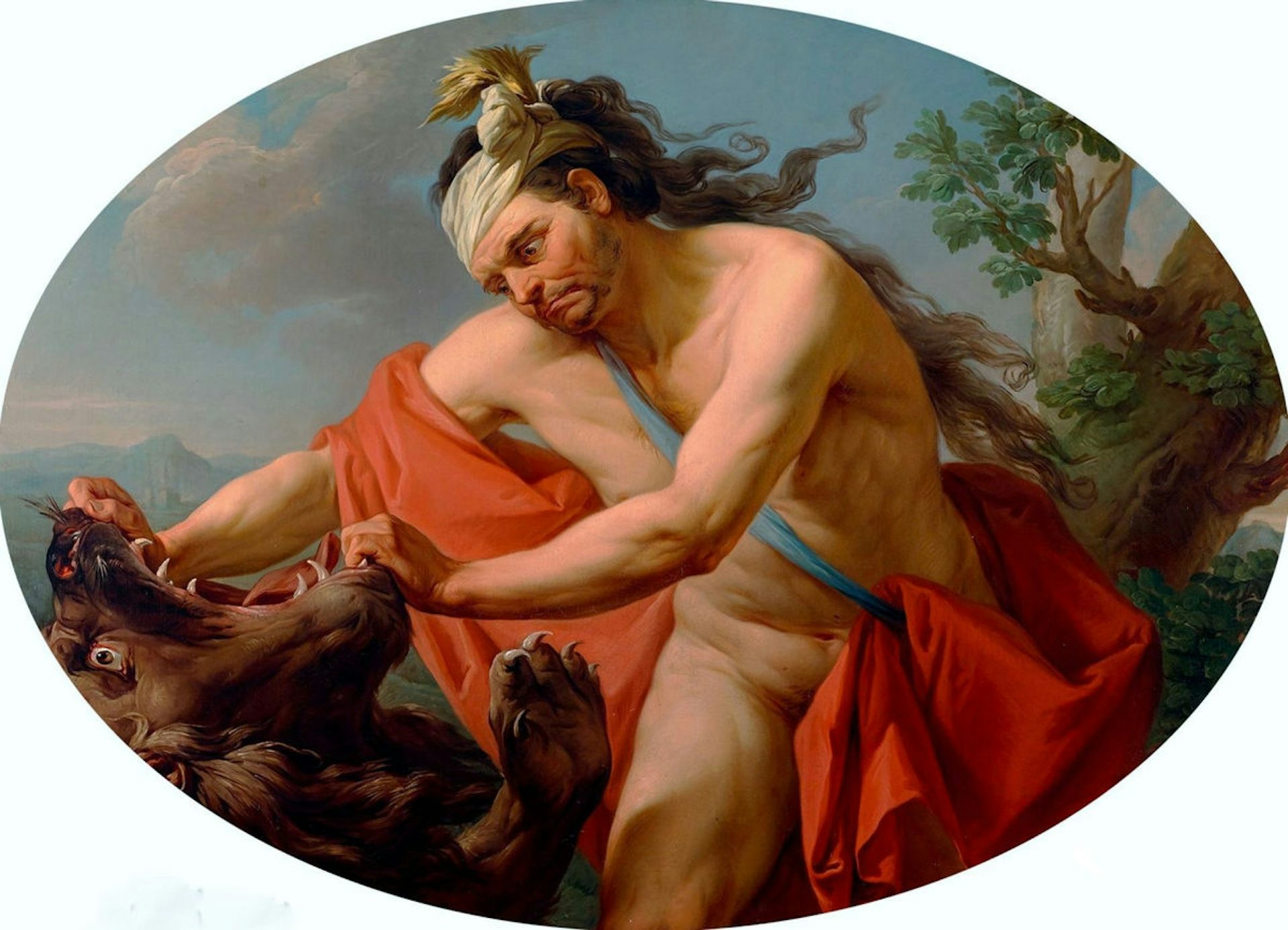 Hercules and the Nemean Lion by Marcello Bacciarelli, 1776-77