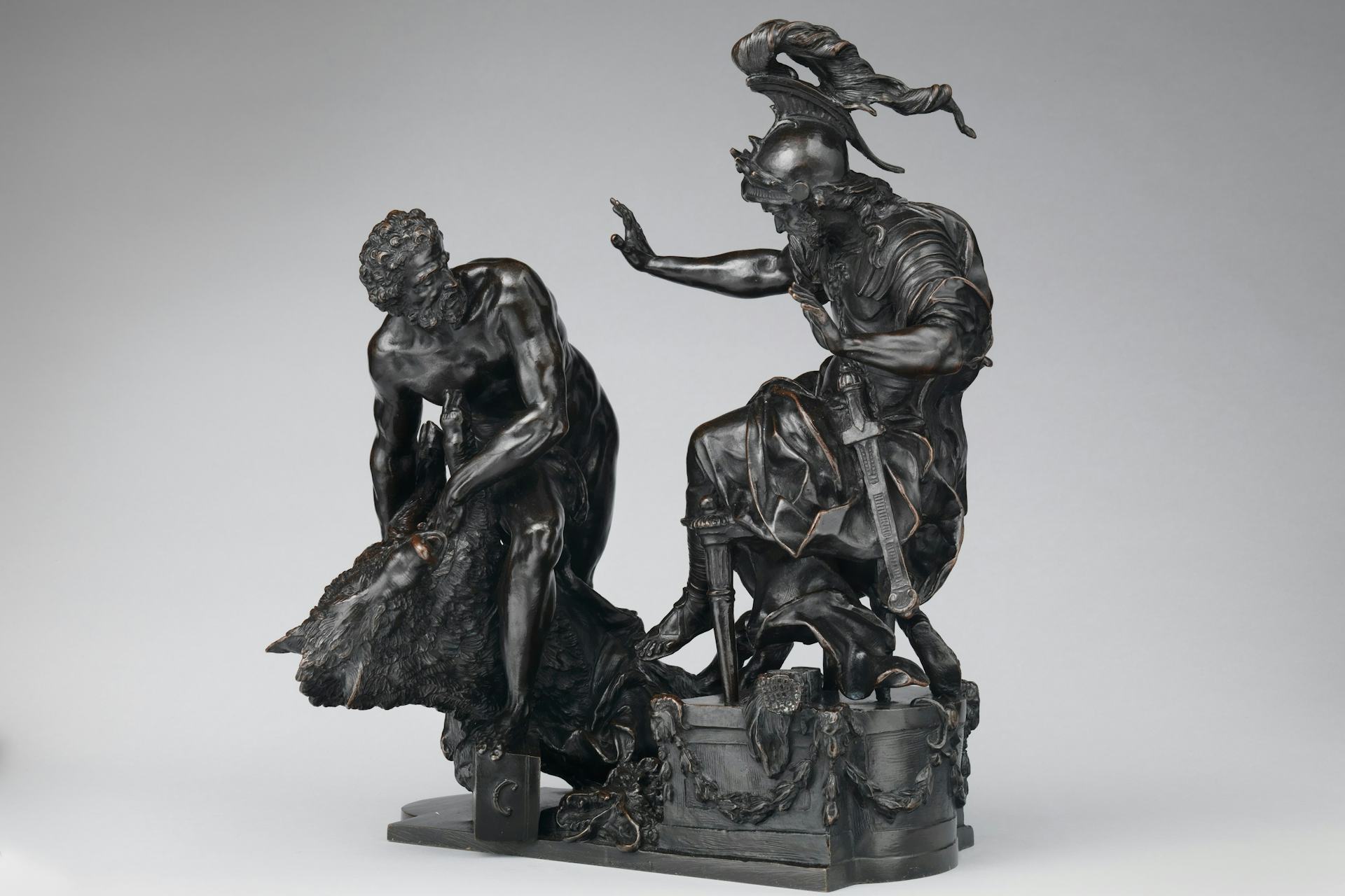 Hercules Delivering the Erymanthian Boar to Eurystheus by François Lespingola