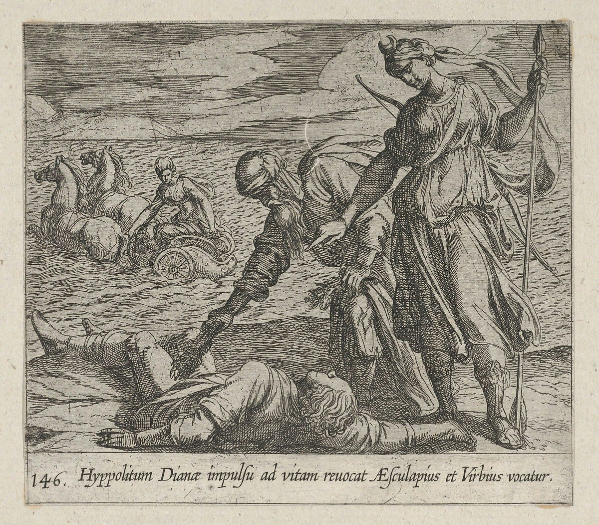 Hippolytus saved from death tempesta 1606
