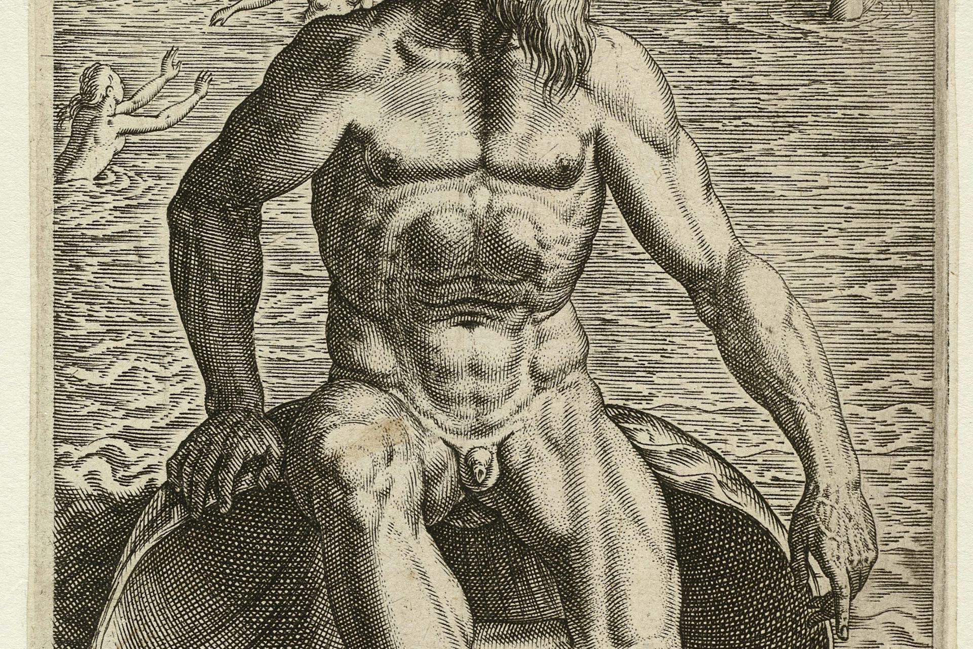 Illustration of Nereus by Philips Galle
