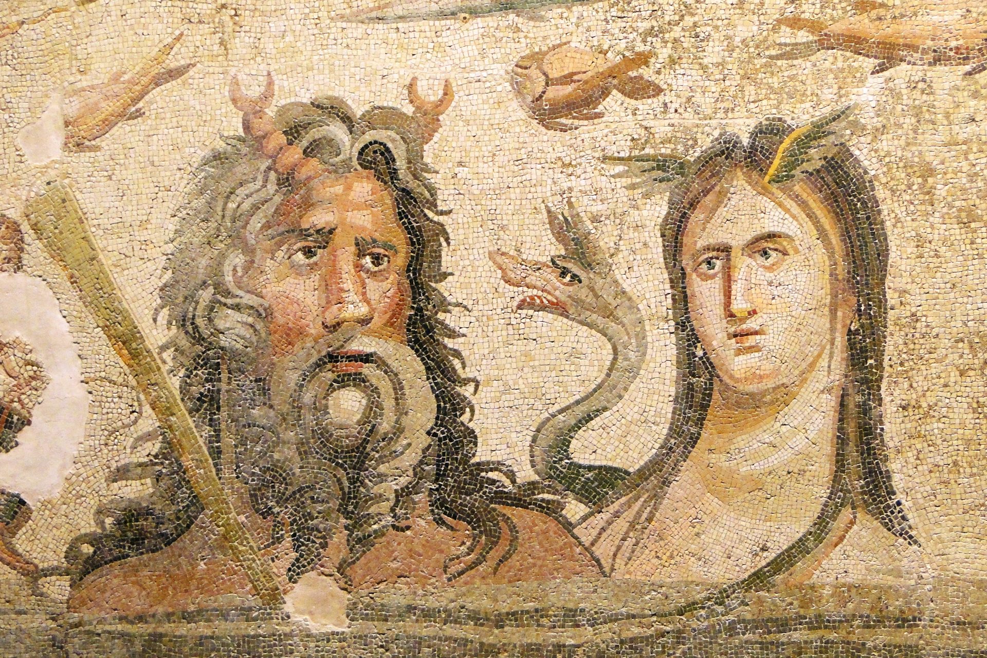 Mosaic of Oceanus and Tethys Zeugma Museum