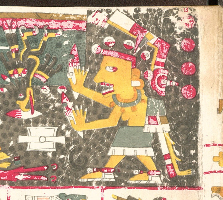 Mictecacihuatl Top Right Codex Borgia Pg 18
