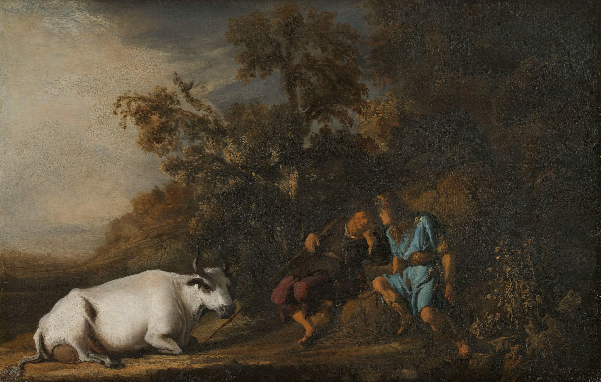 Mercury Argus and Io painting by Govert Flinck 1635-1645 Rijksmuseum