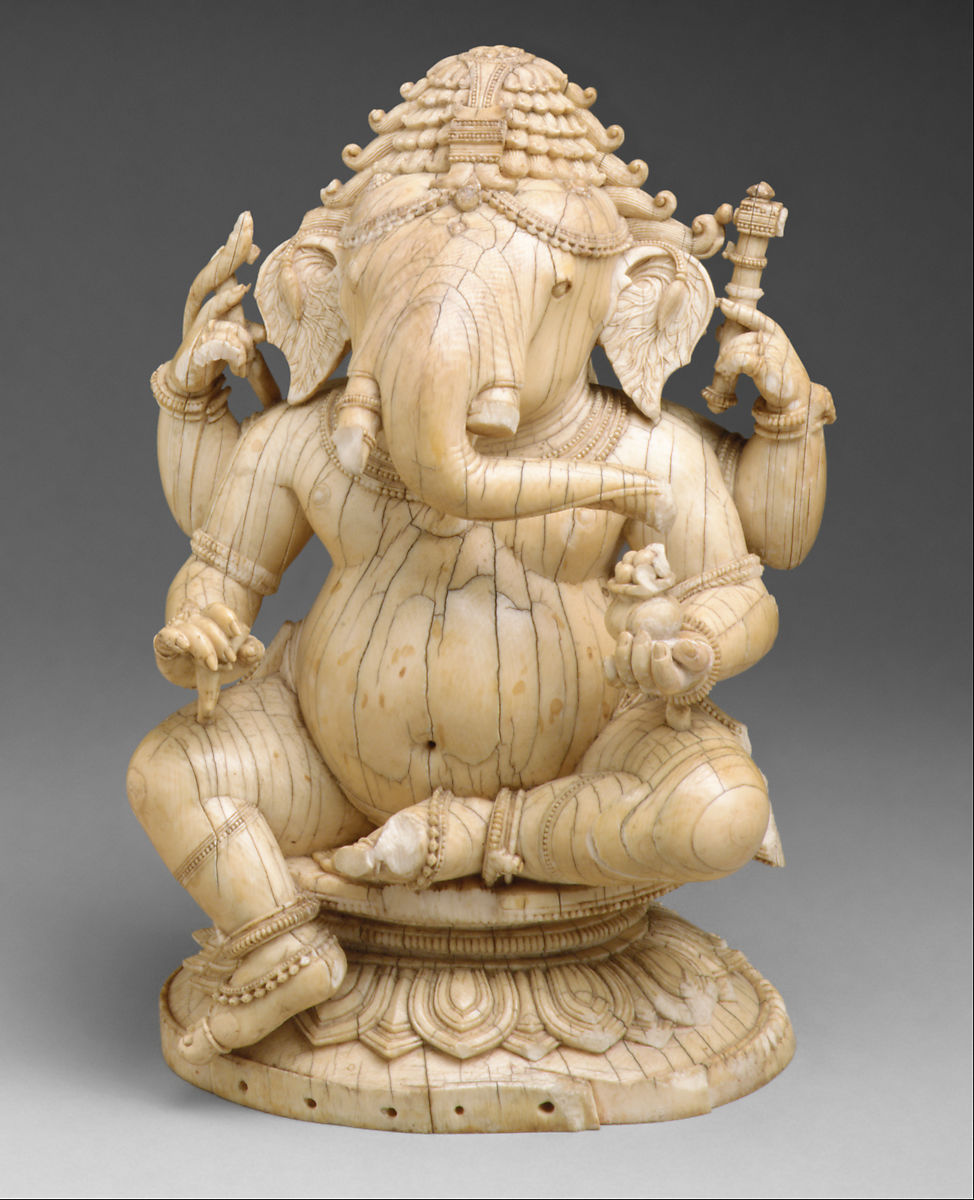 Seated Ganesha, ca. 14th–15th century.