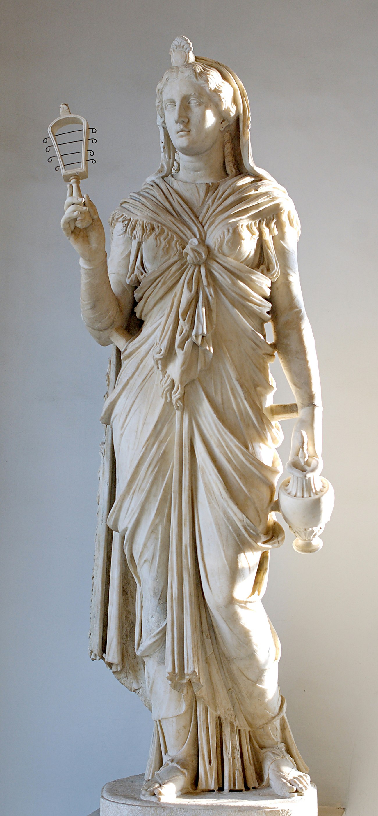 statue of Isis holding a sistrum