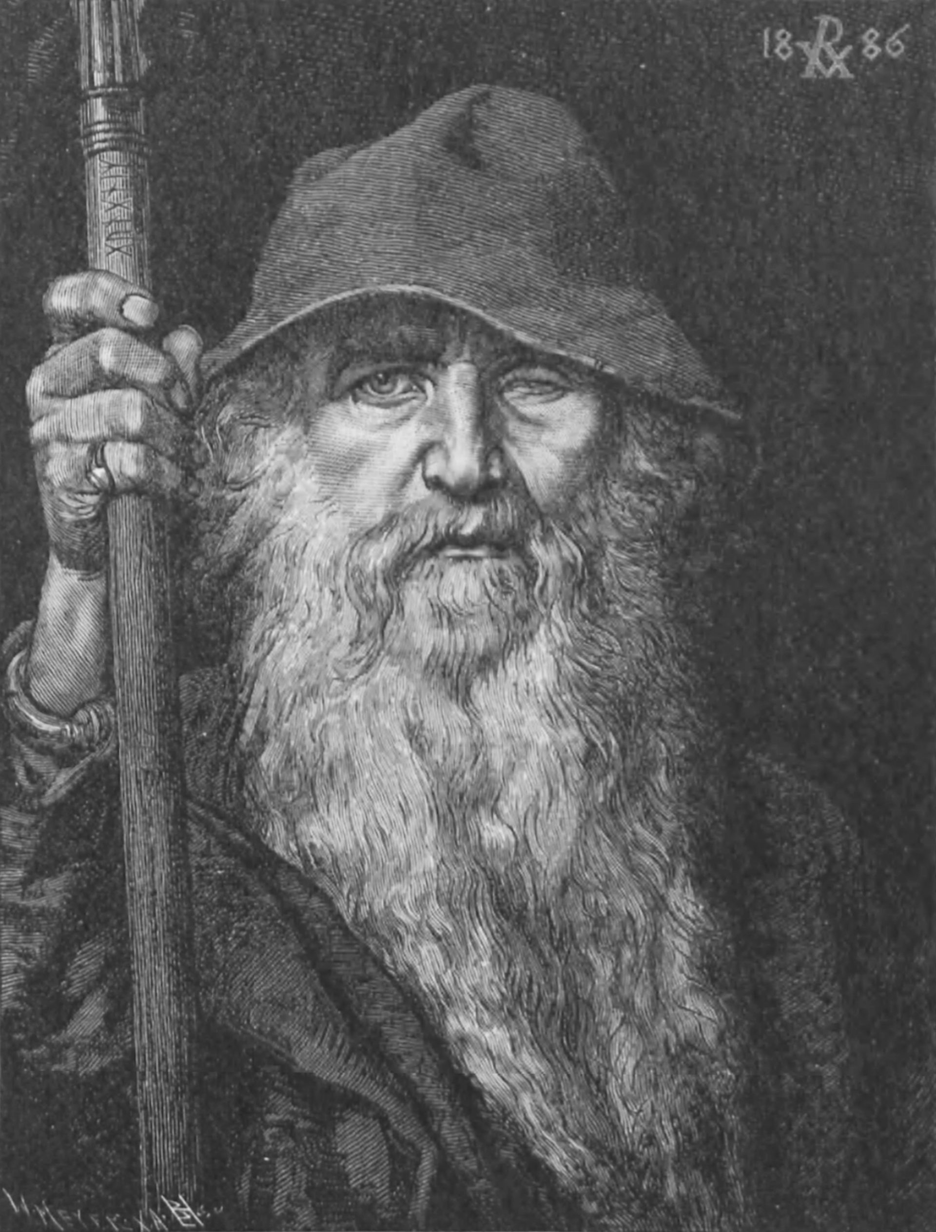 Odin as Wanderer by Georg von Rosen (1886)