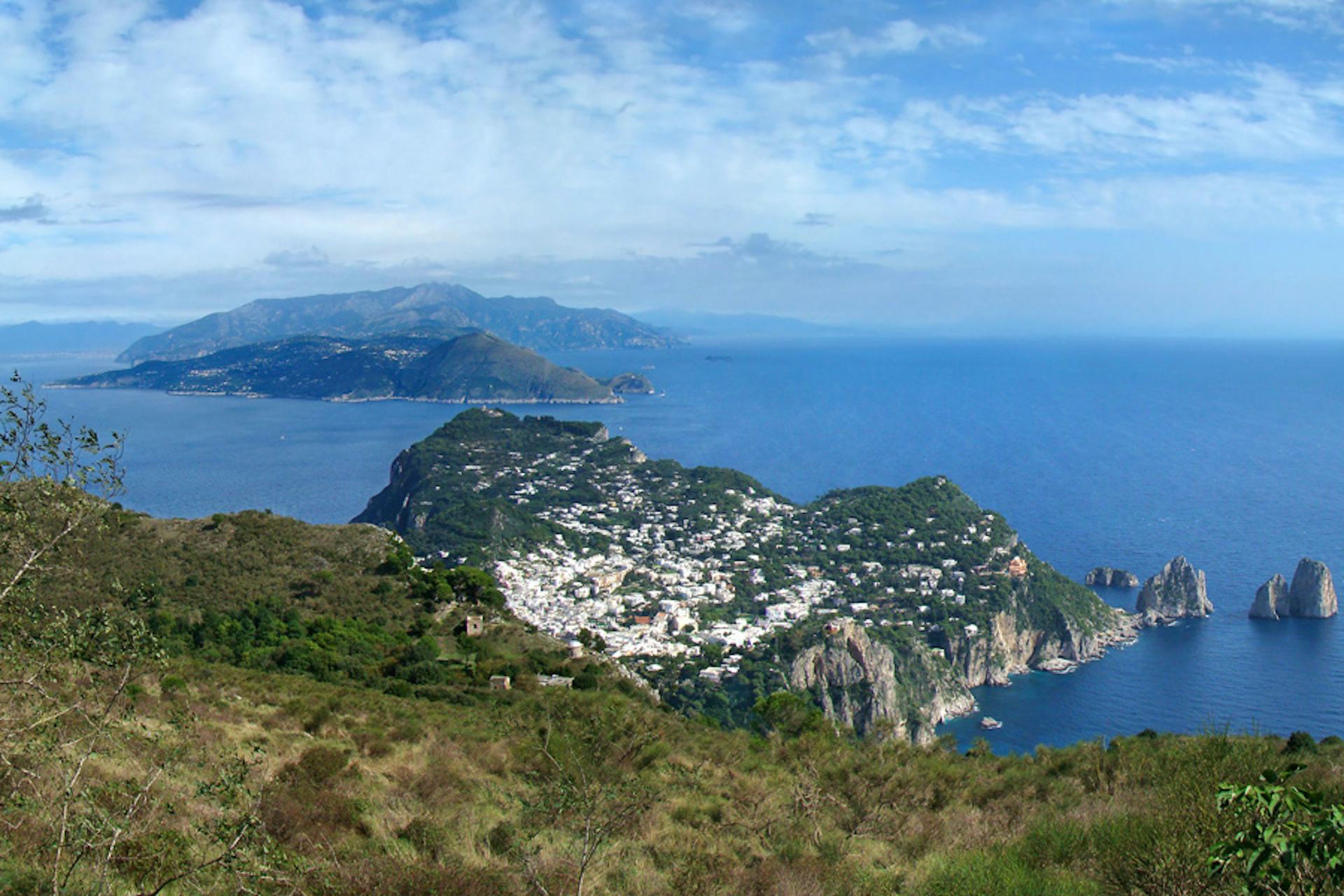 View of Campania and Cape Sorrento from Capri