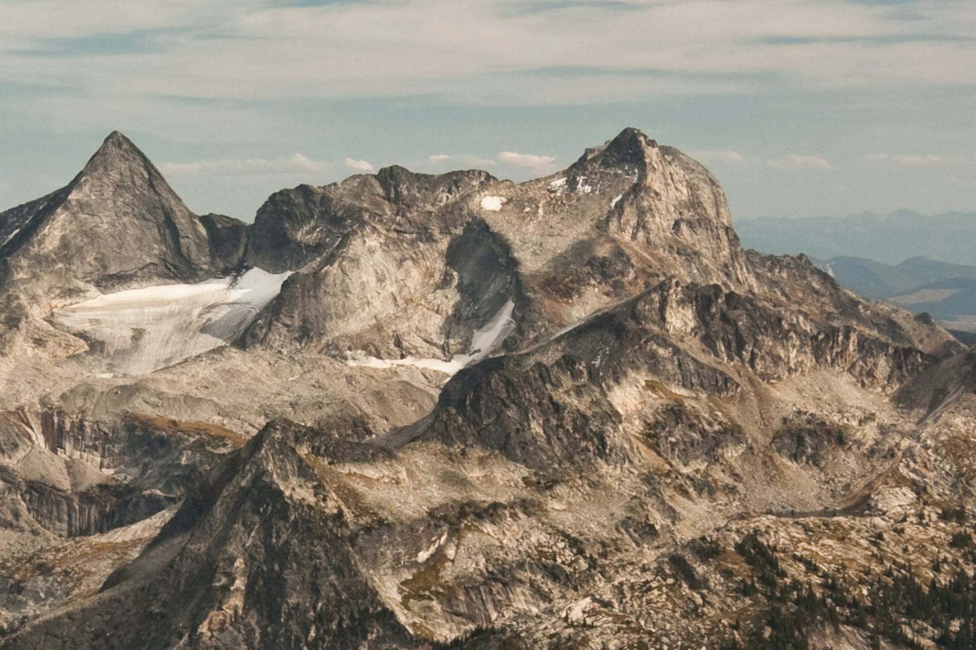 Midgard Peak in the Valhalla Ranges (detail)