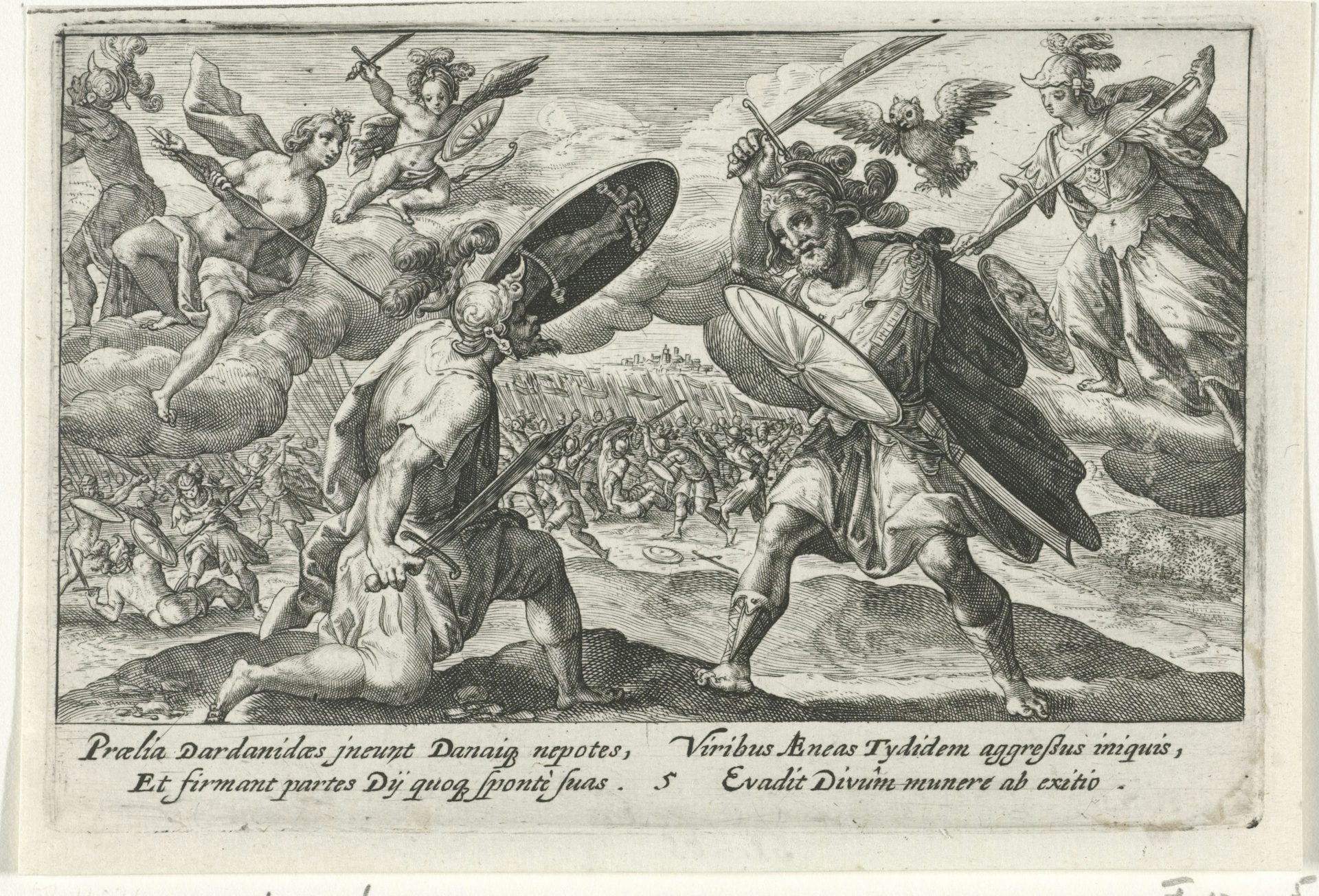 The Fight between Aeneas and Dionysus by Crispijn van de Passe
