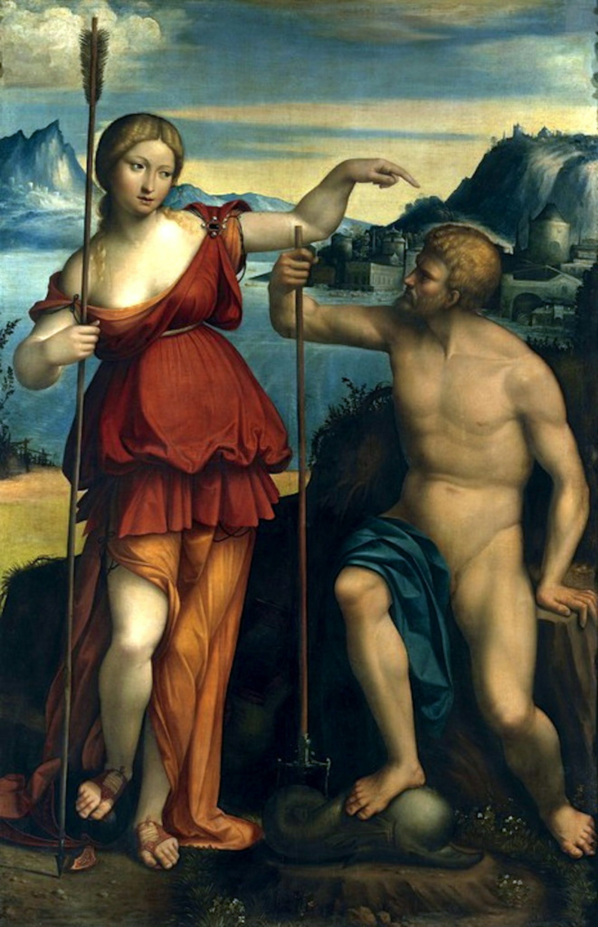 Poseidon and Athena Battle for Control of Athens by Benvenuto Tisi