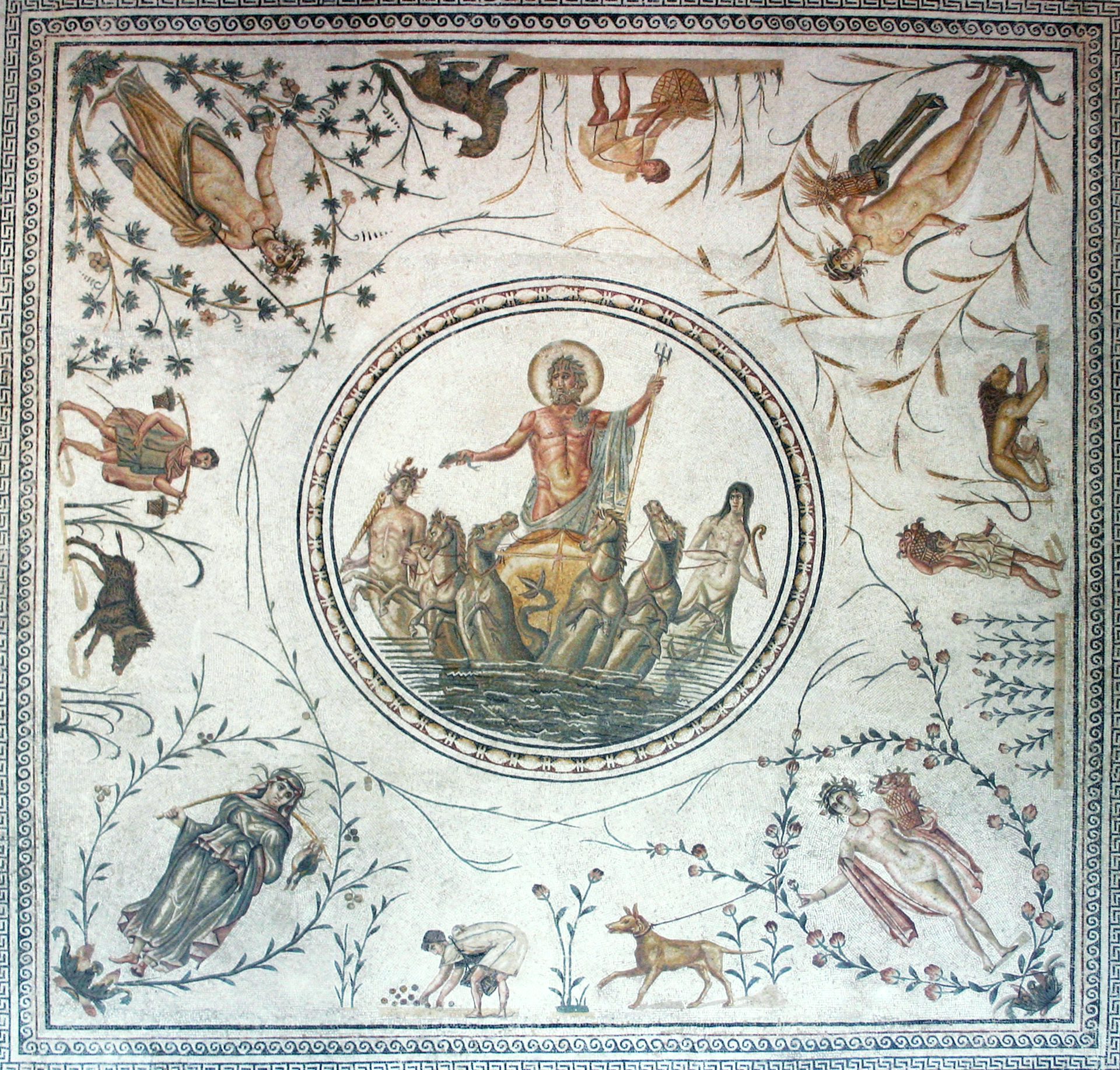 Triumph of Neptune Mosaic 2nd Century CE Bardo Museum Tunisia