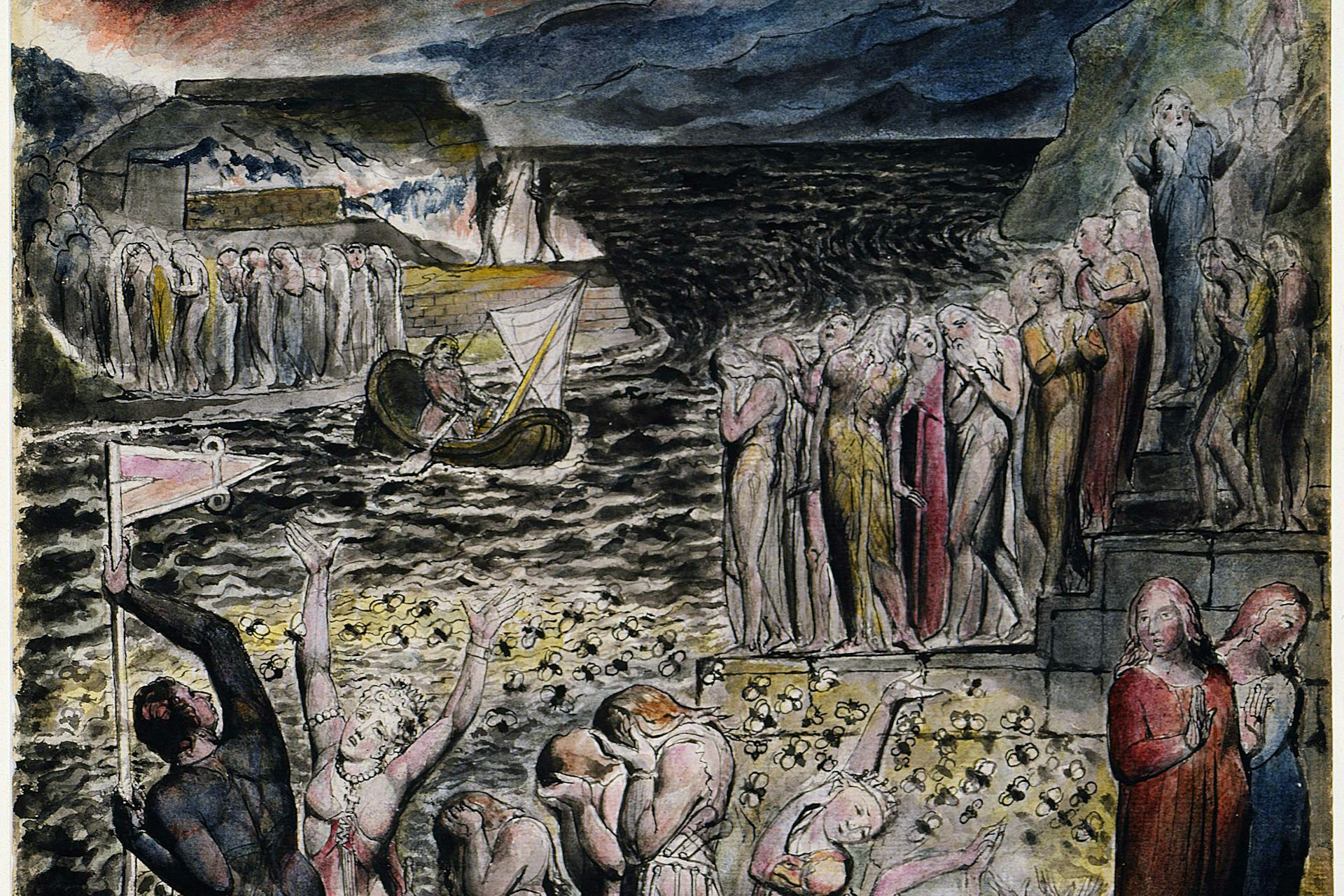 The Vestibule of Hell and the Souls Mustering to Cross the Acheron by William Blake