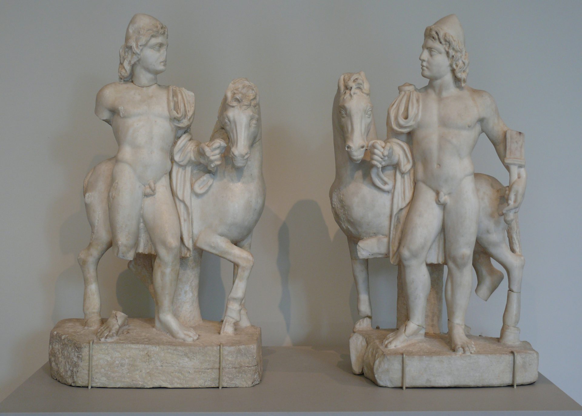 Roman statuettes of Castor and Pollux