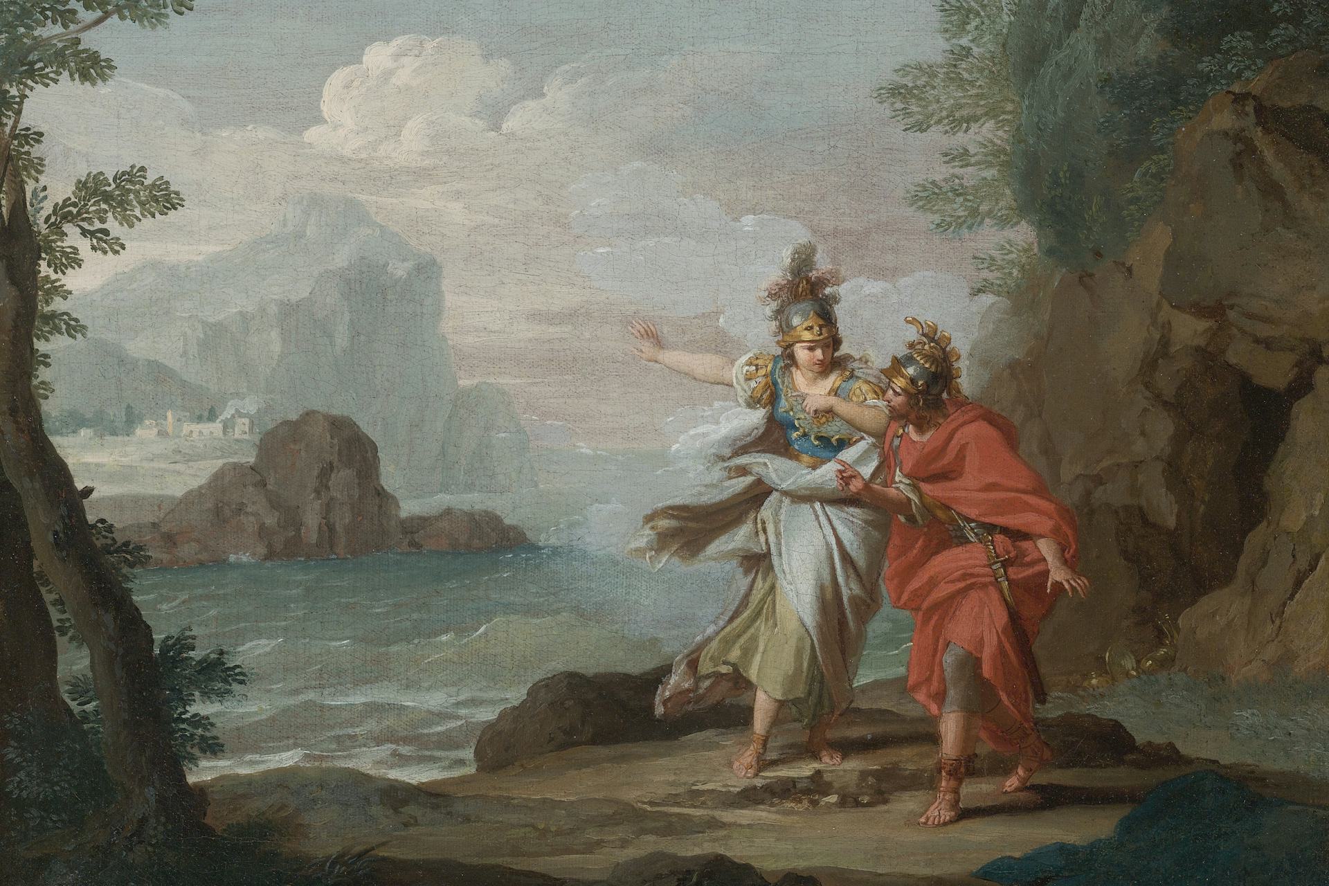 Athena Appearing to Odysseus to Reveal the Island of Ithaca by Giuseppe Bottani