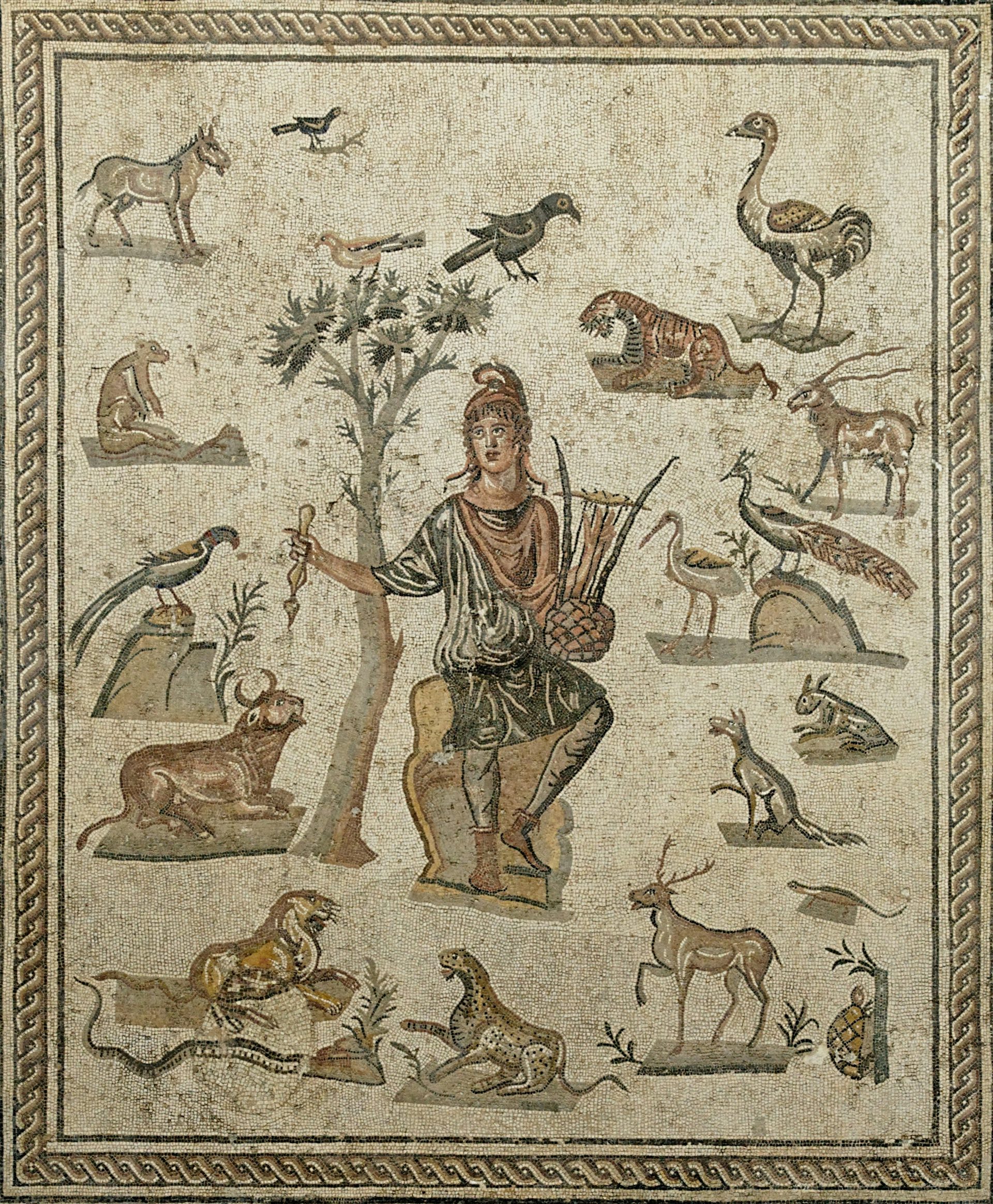 Floor mosaic of Orpheus
